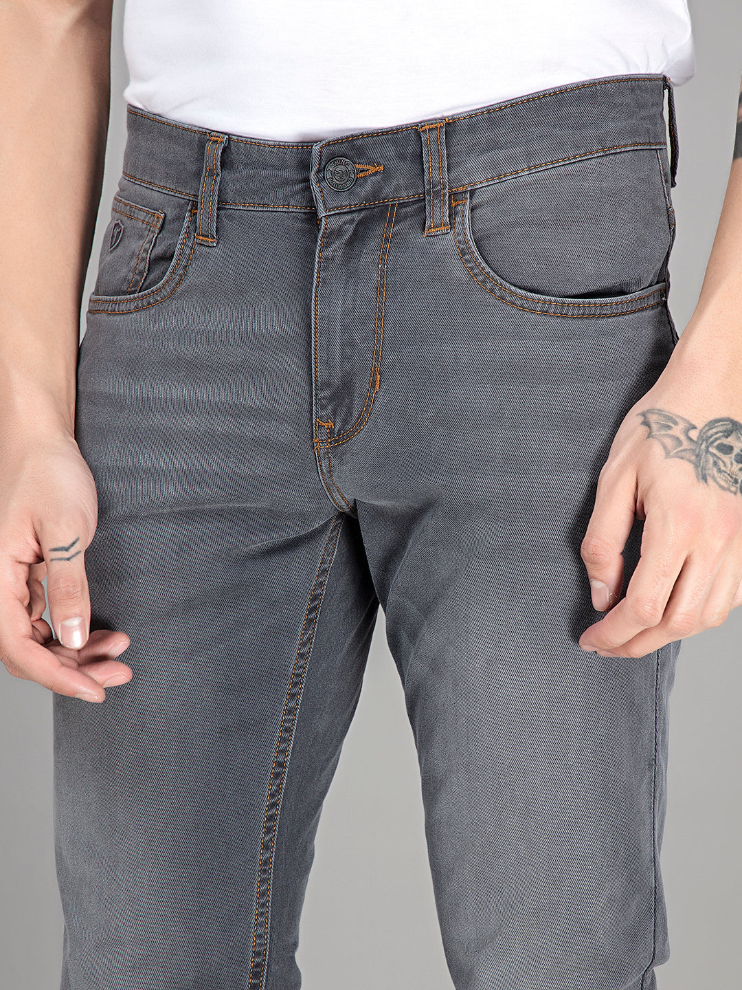 Sage Symphony: Olive Slim-Fit Denim Jeans