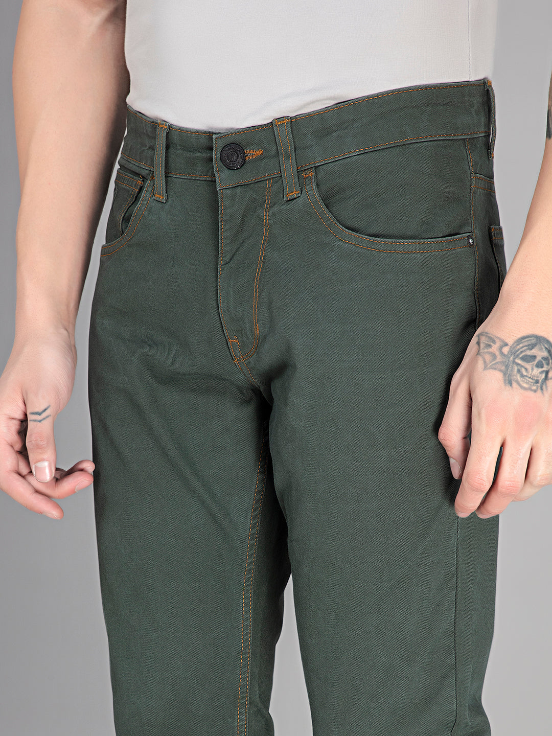 Urban olive Slim Fit Denim Jeans