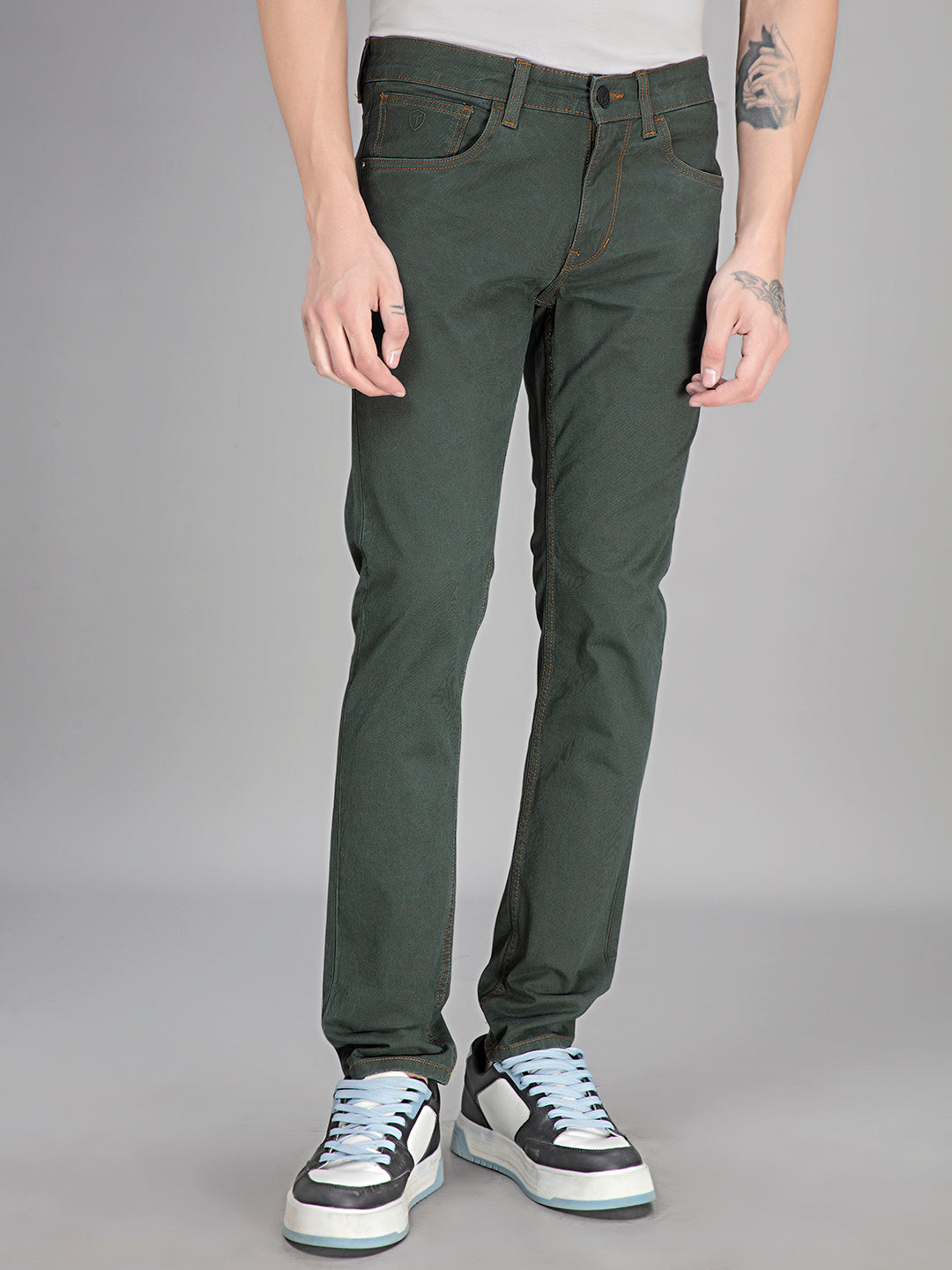 Urban olive Slim Fit Denim Jeans