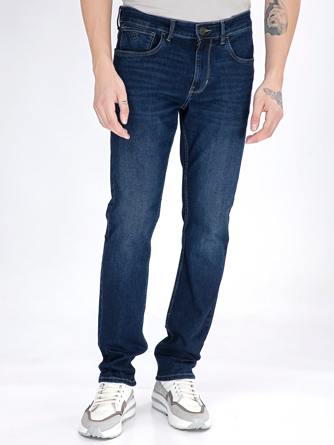 Blue Twilight: Crafted Slim-Fit Denim