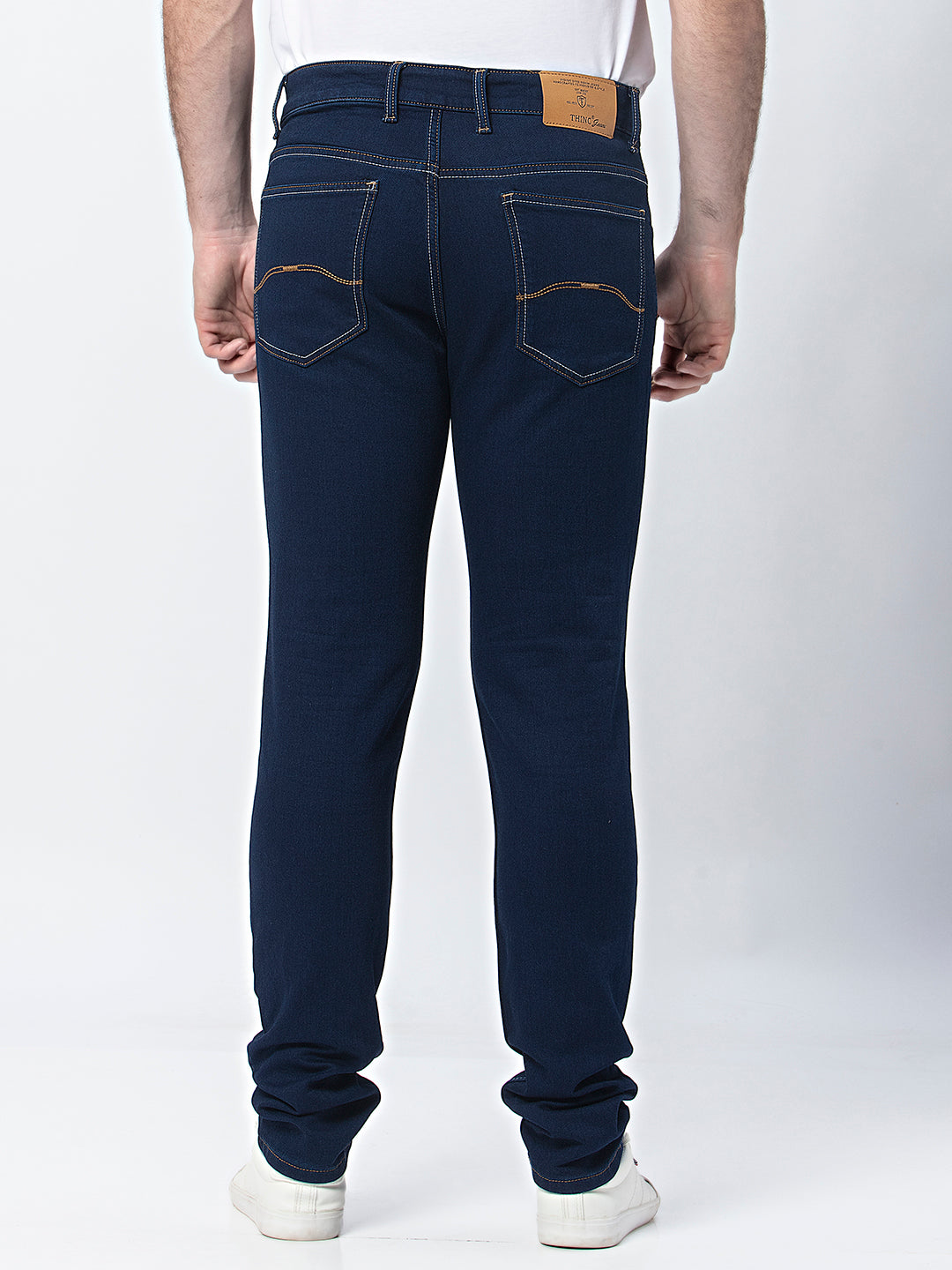 Indigo Shadows: Contoured Slim-Fit Denim