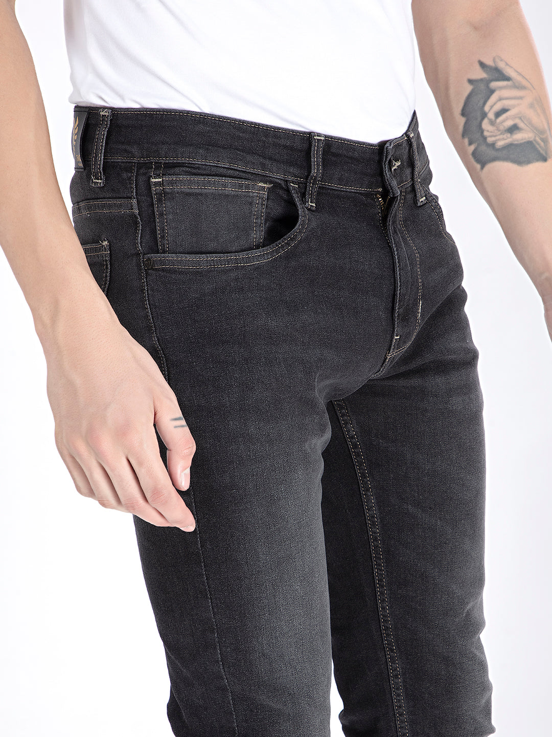 Black Mystique: Contoured Slim-Fit Denim