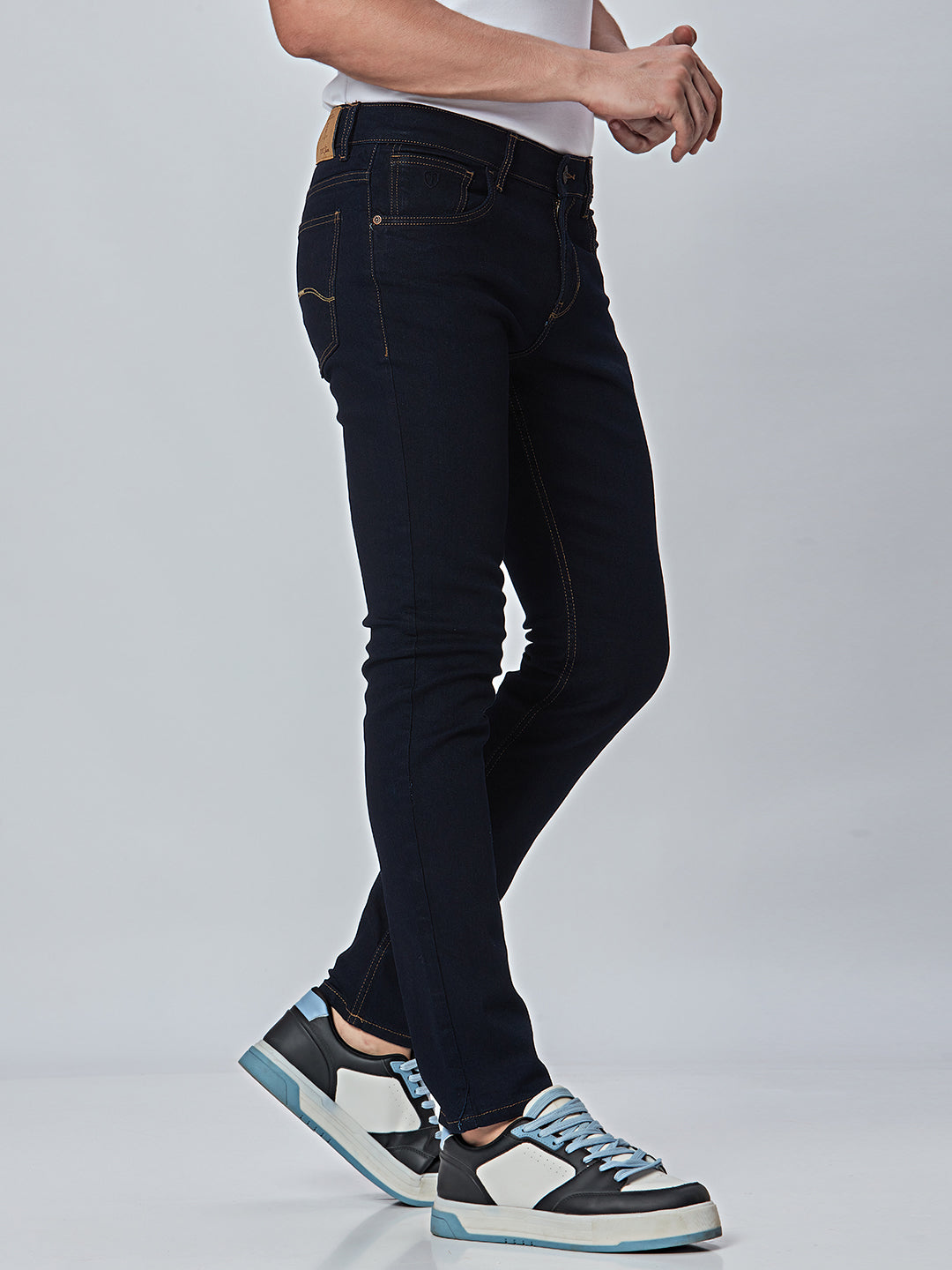 Dark Dazzle: Indigo Slim Fit Denim Jeans