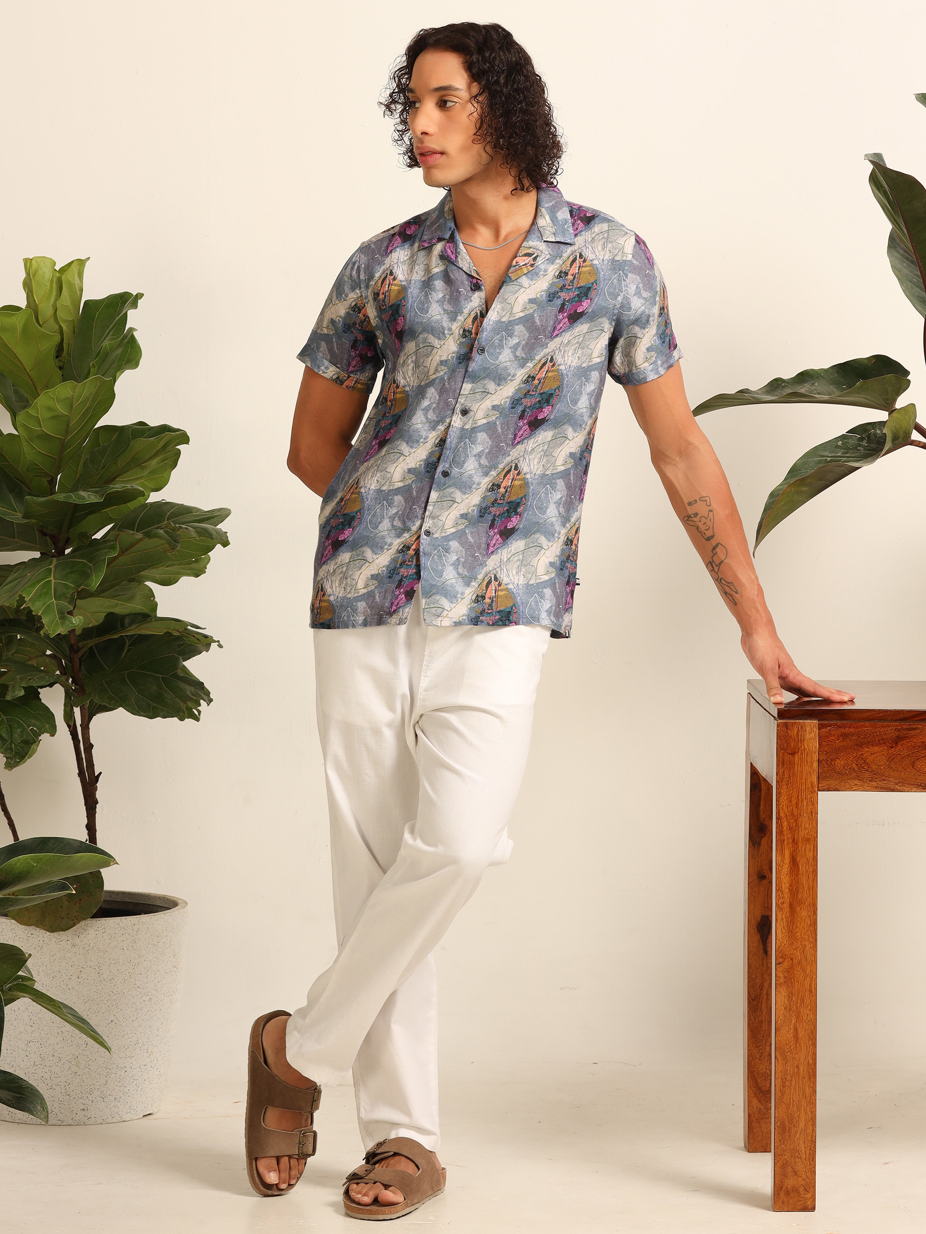 Feather Breeze 100% linen shirt