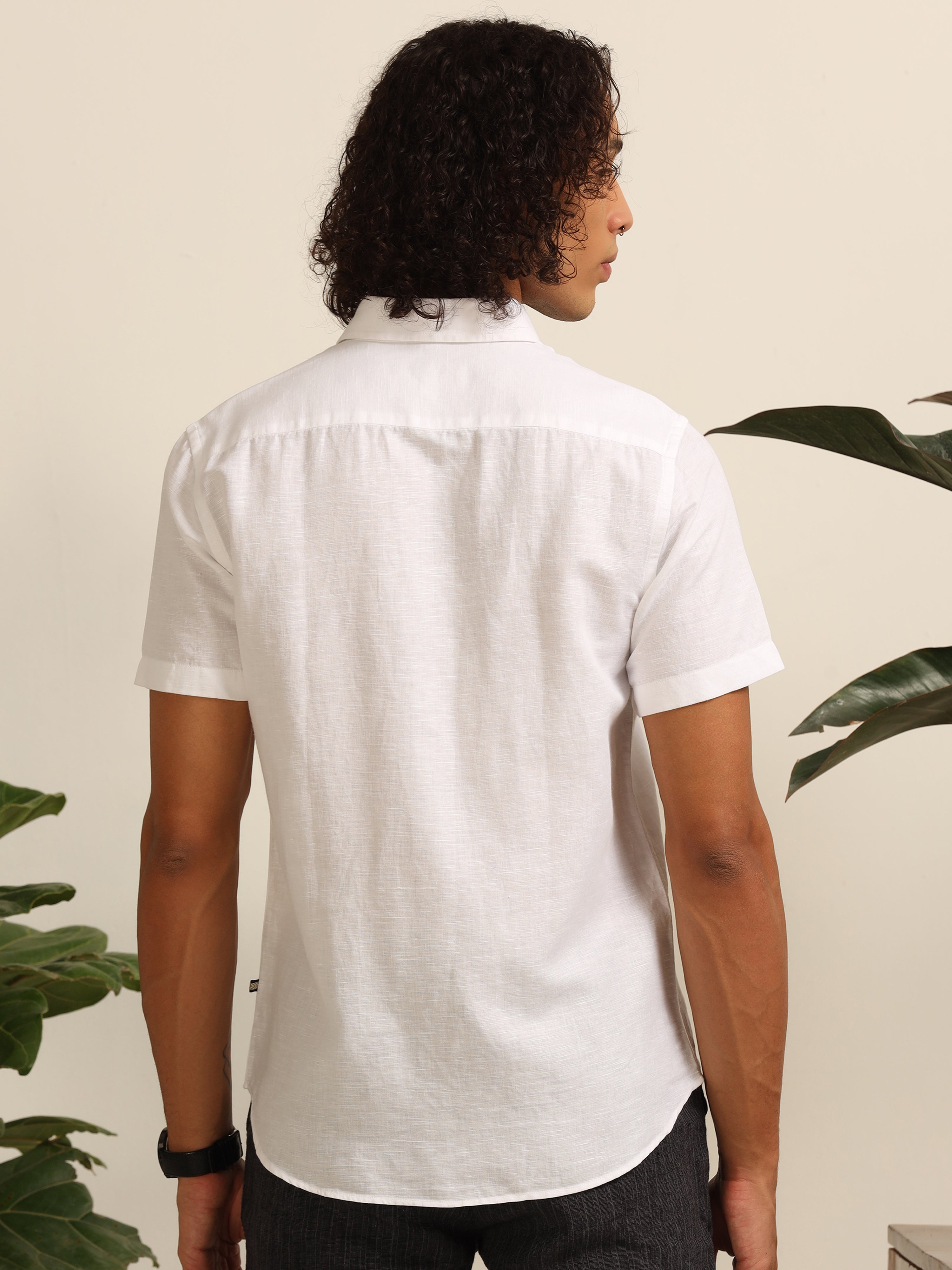 Pristine  white 100% linen shirts