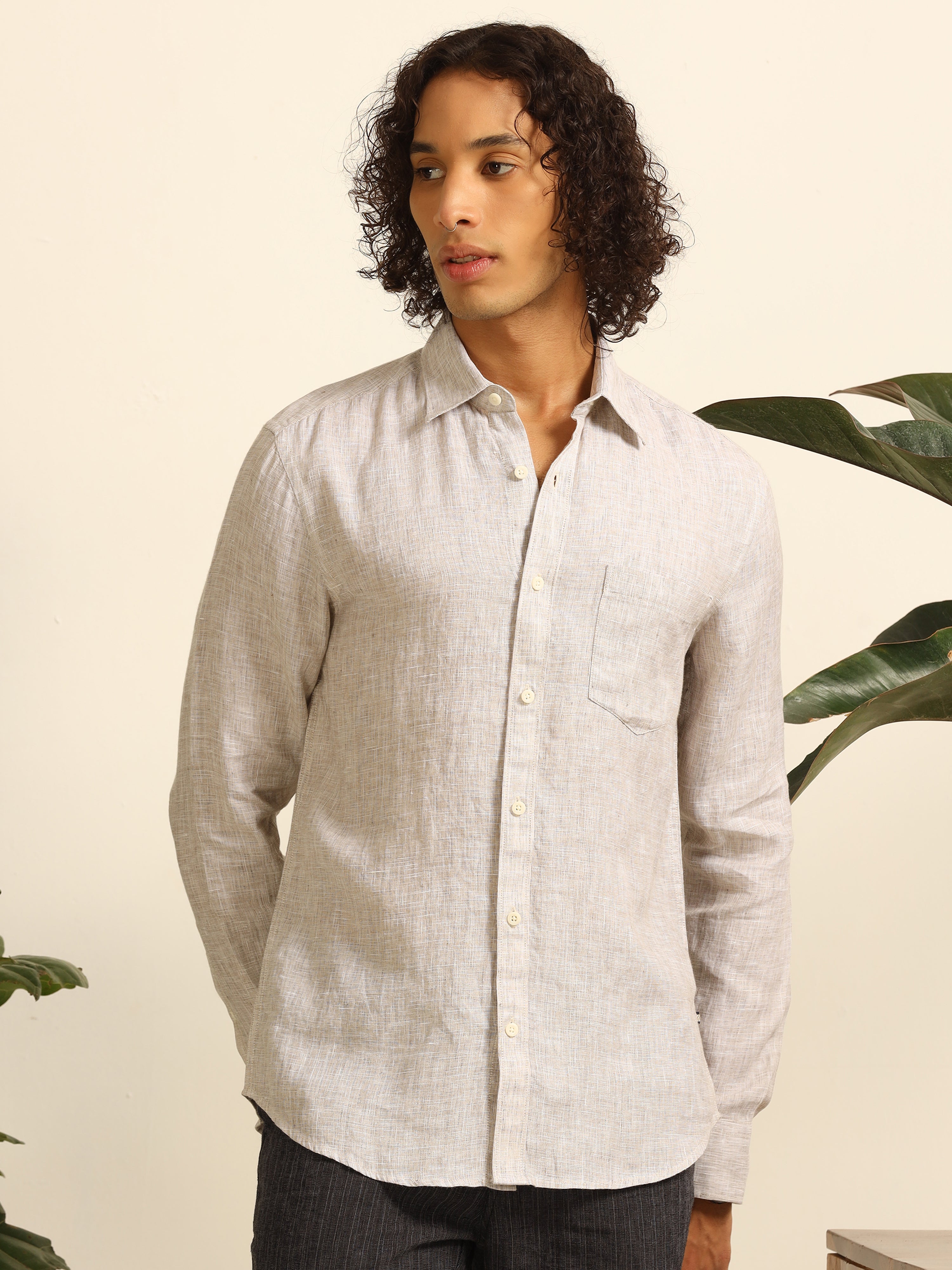 Ashen Glow 100% linen shirt