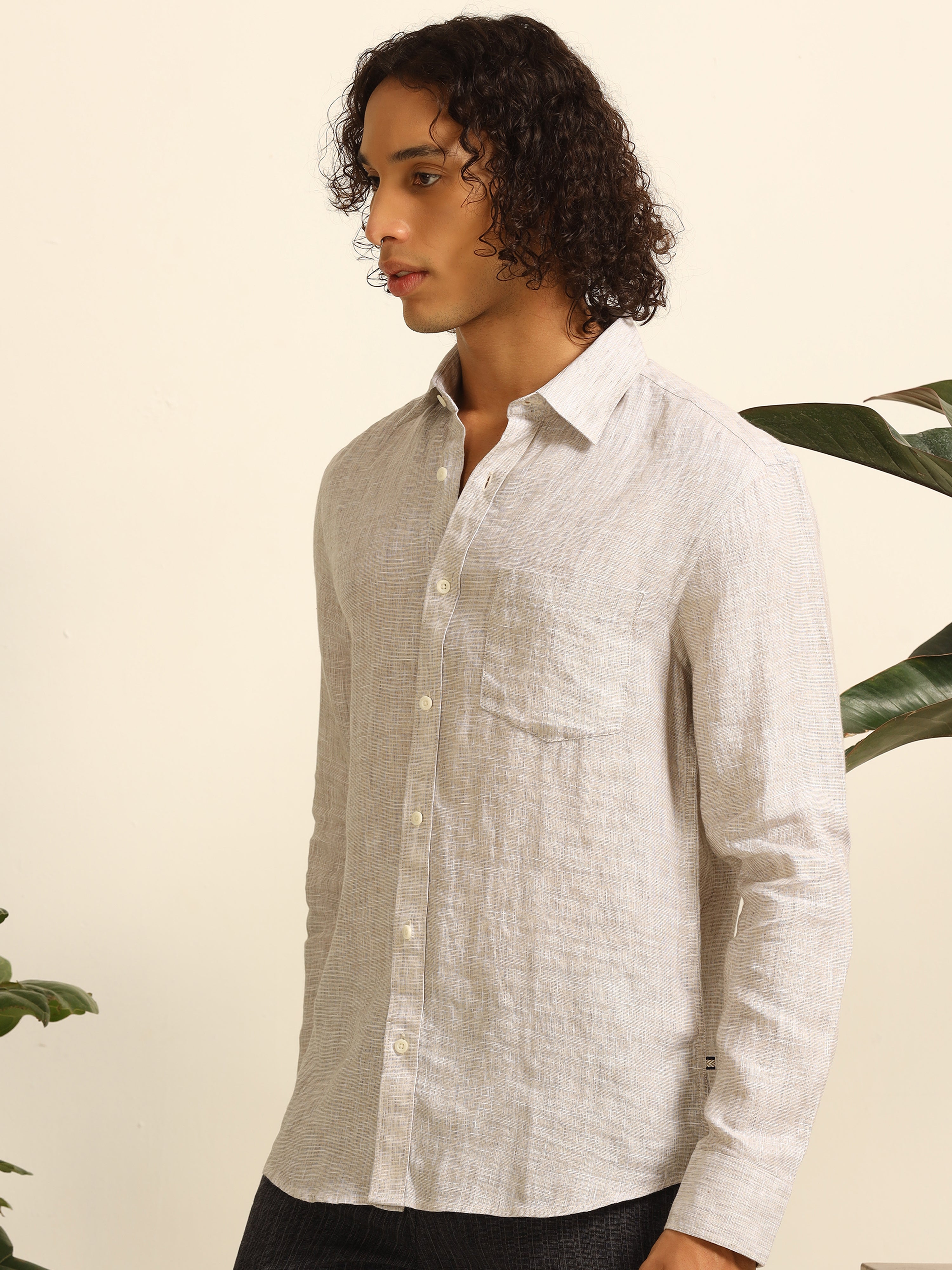 Ashen Glow 100% linen shirt