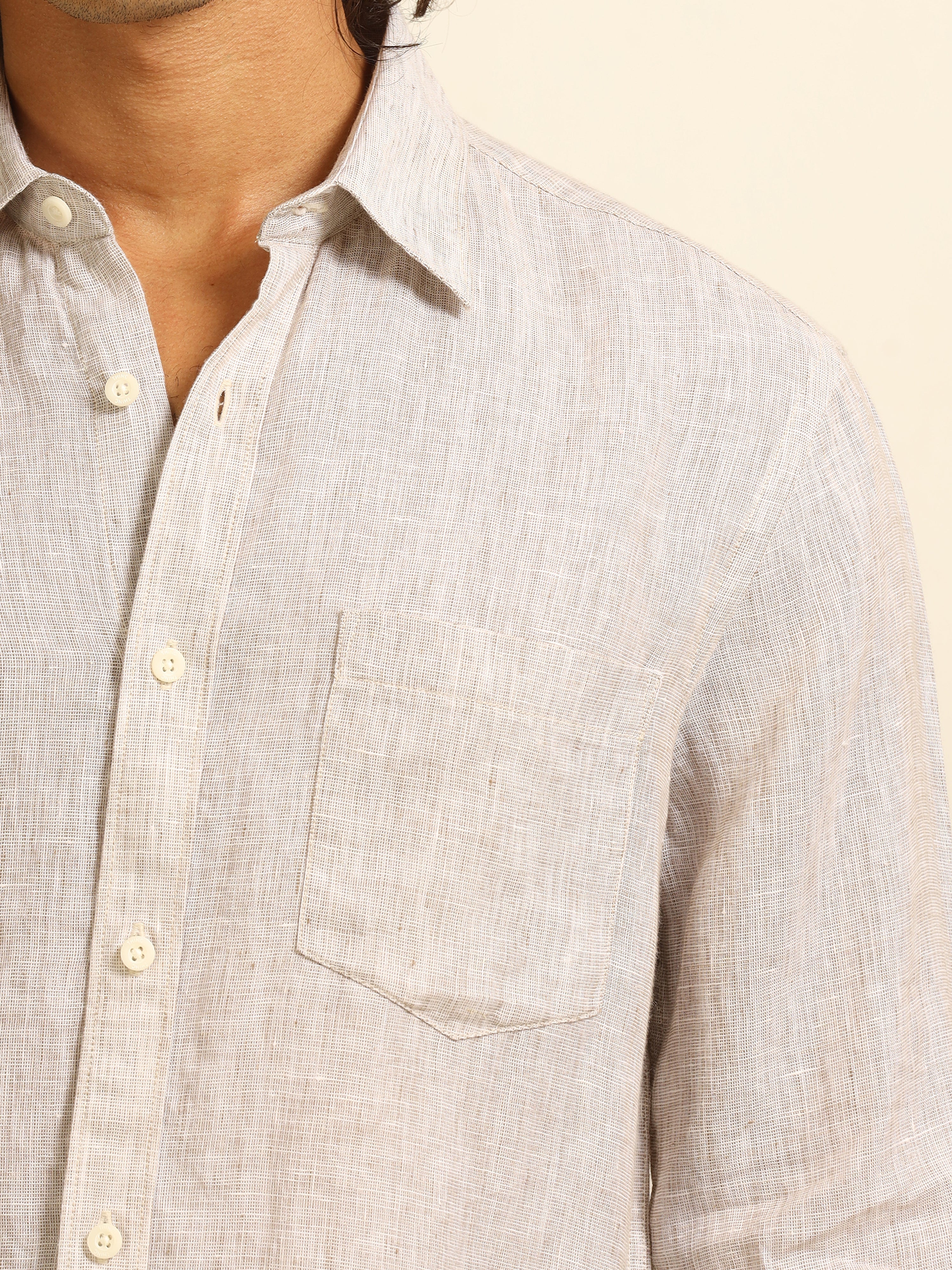 Ashen Glow 100% linen shirt