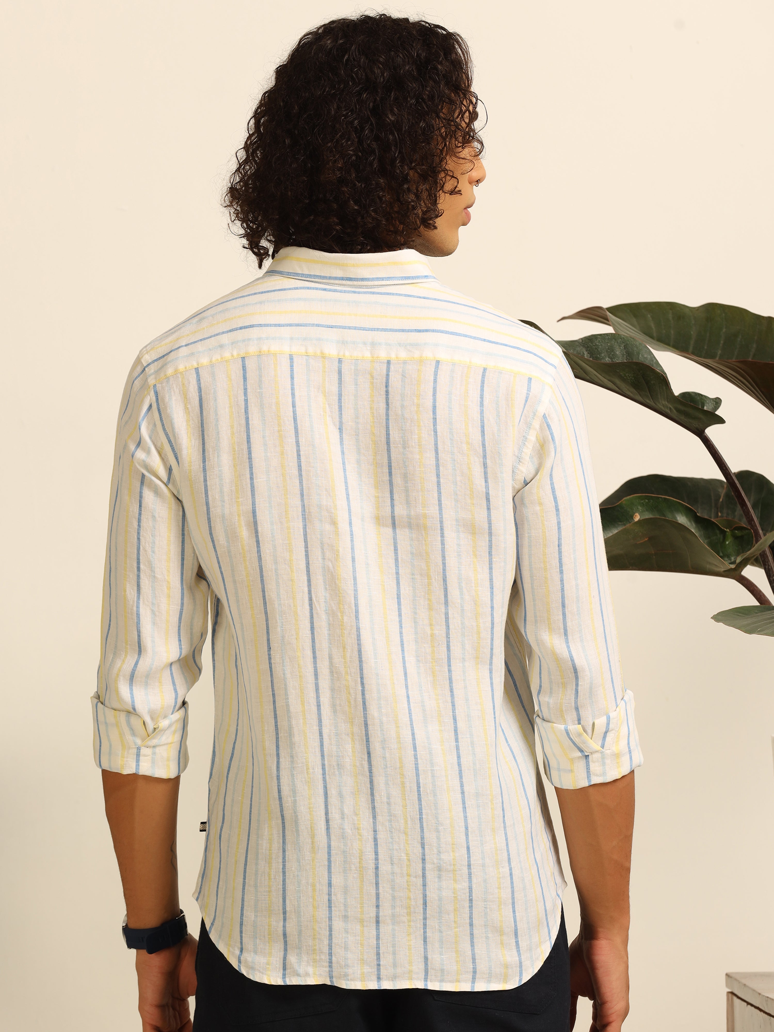 Stripe Daze 100% linen shirt