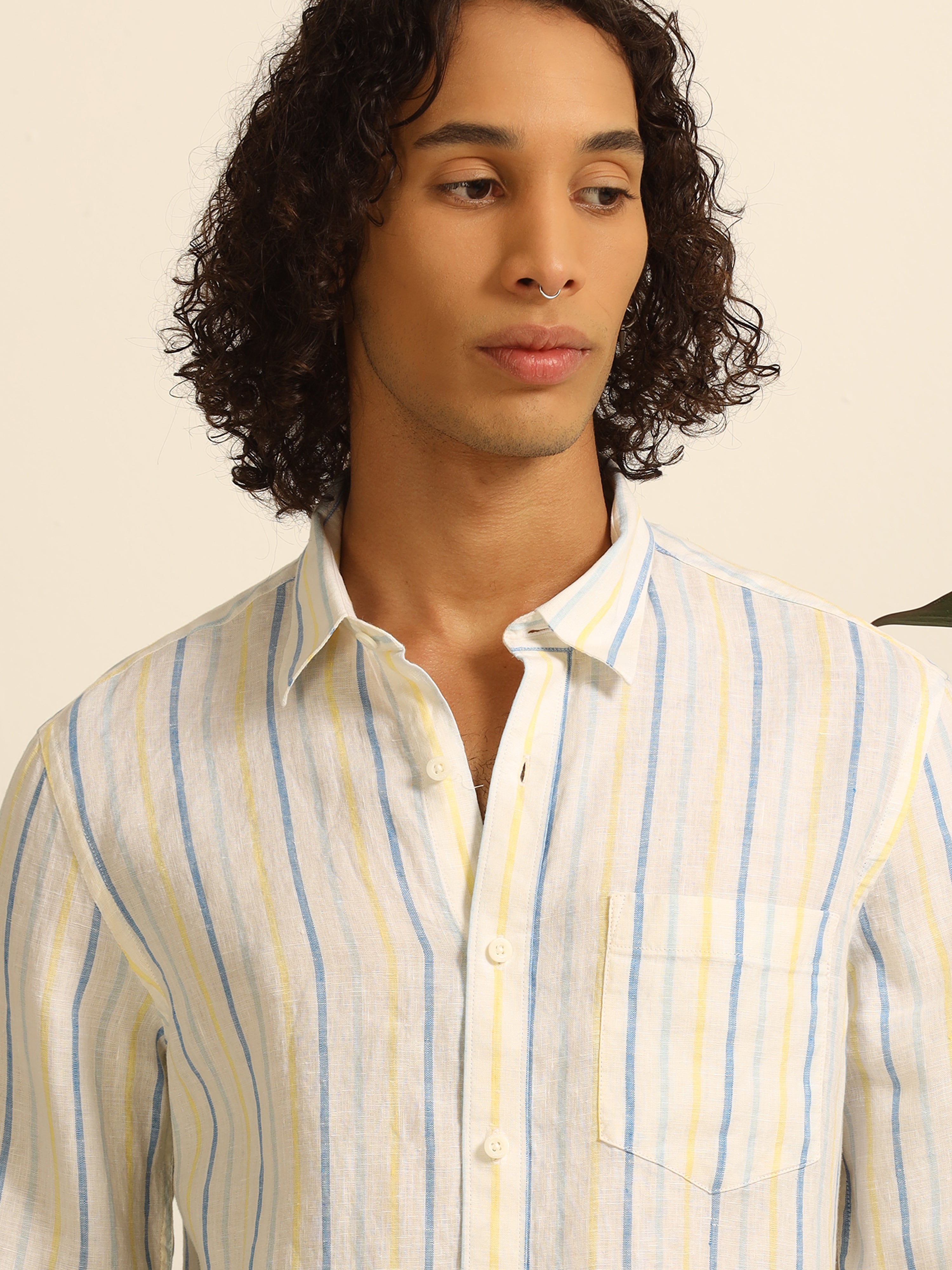 Stripe Daze 100% linen shirt