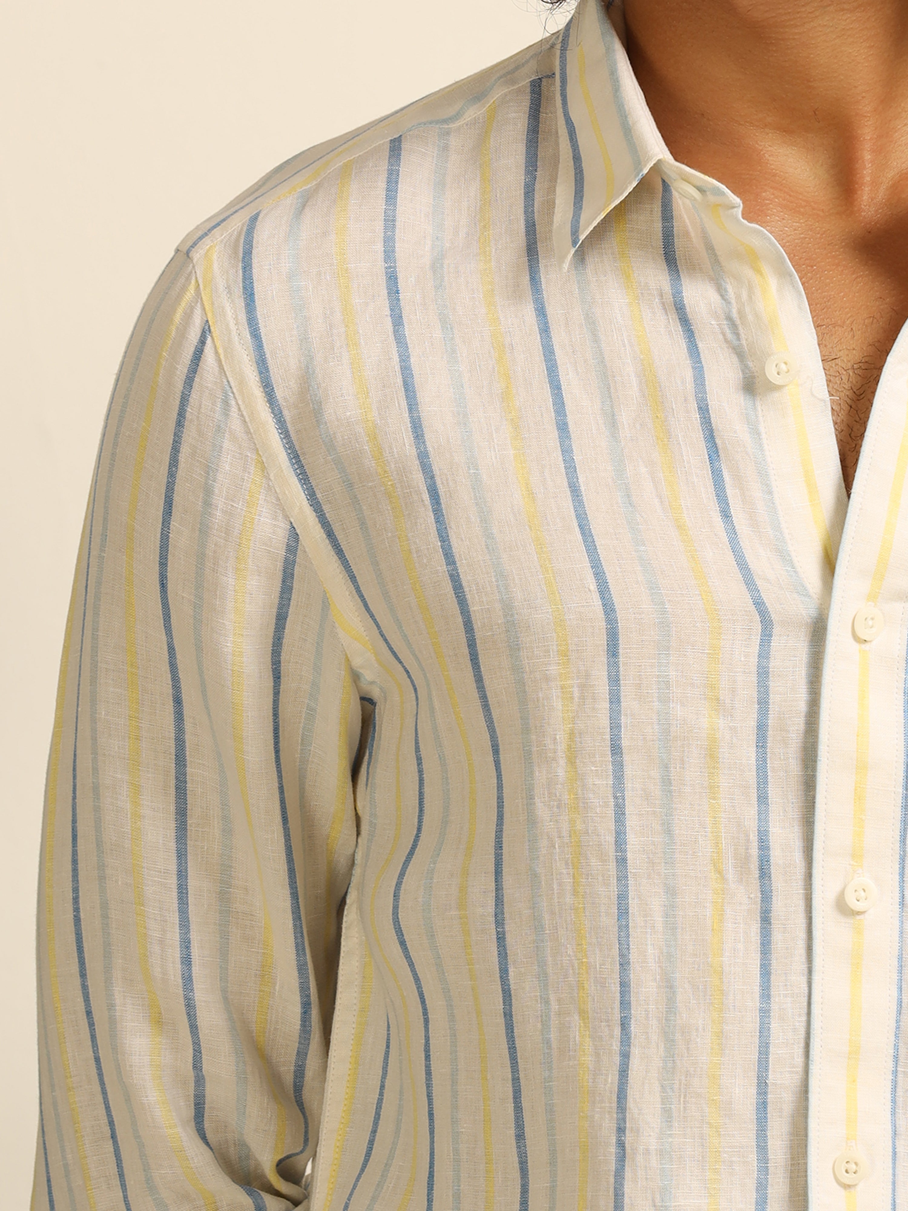 Stripe Daze 100% linen shirt