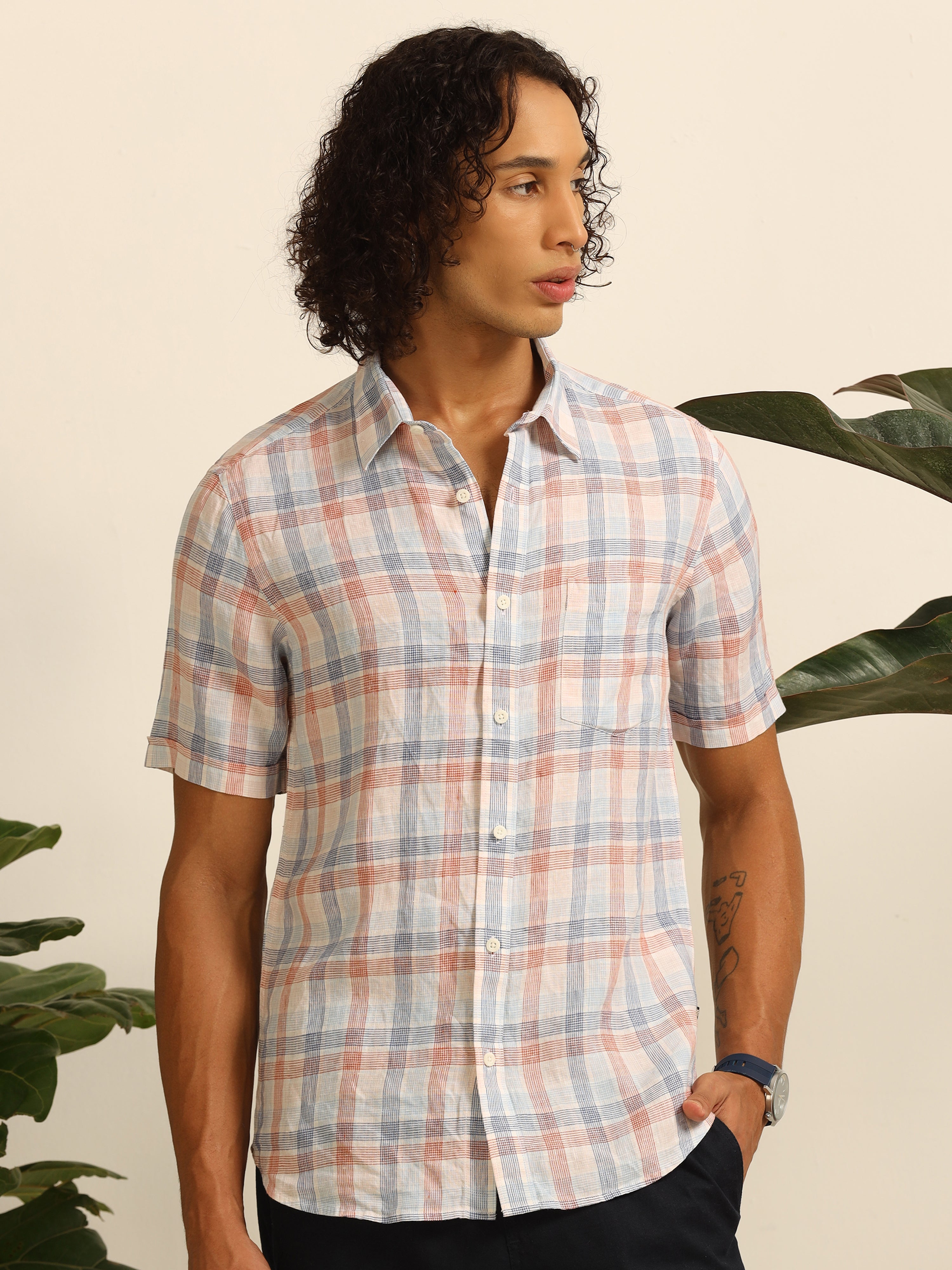 Stripe Cadence 100% linen shirt