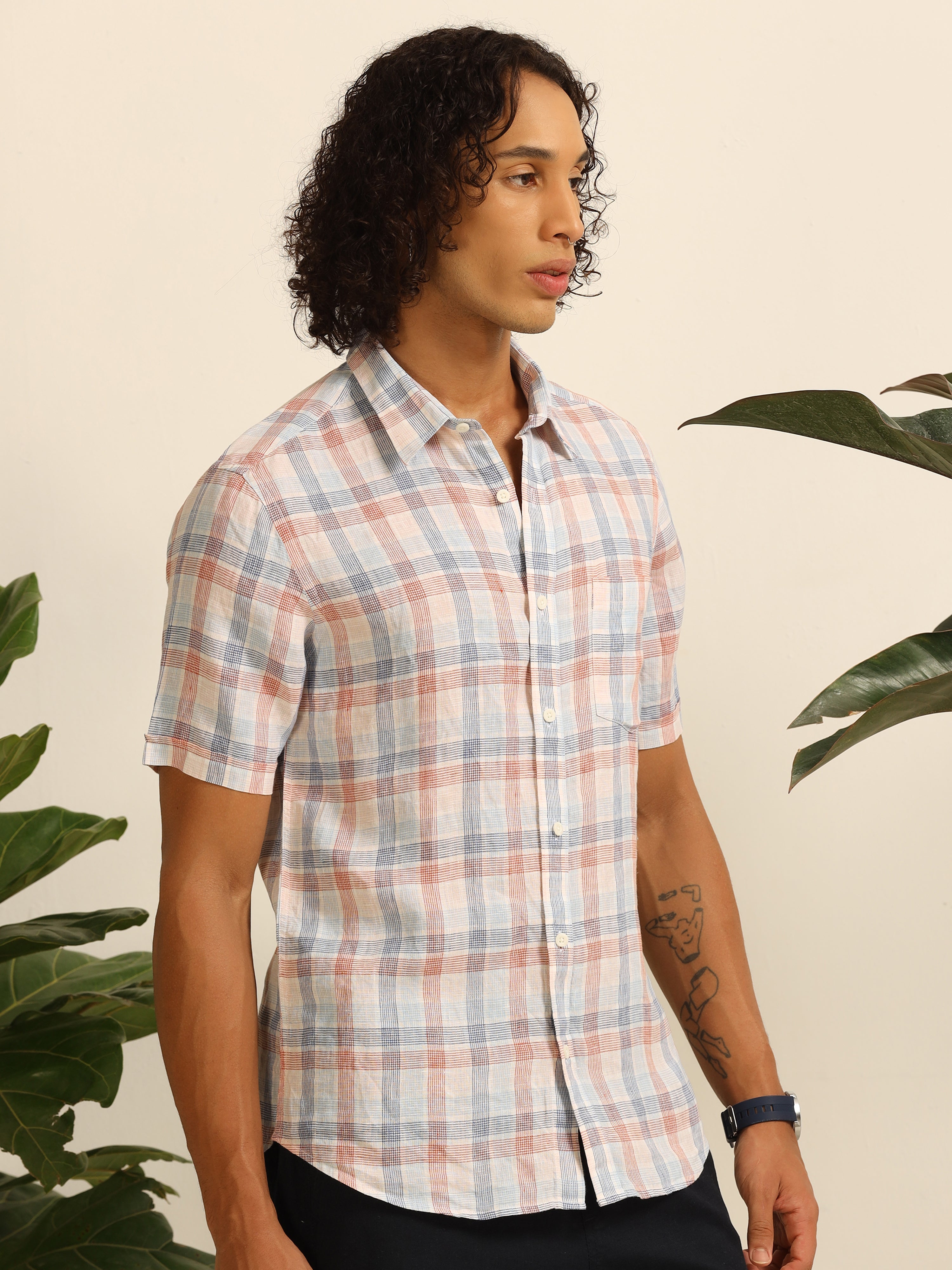 Stripe Cadence 100% linen shirt