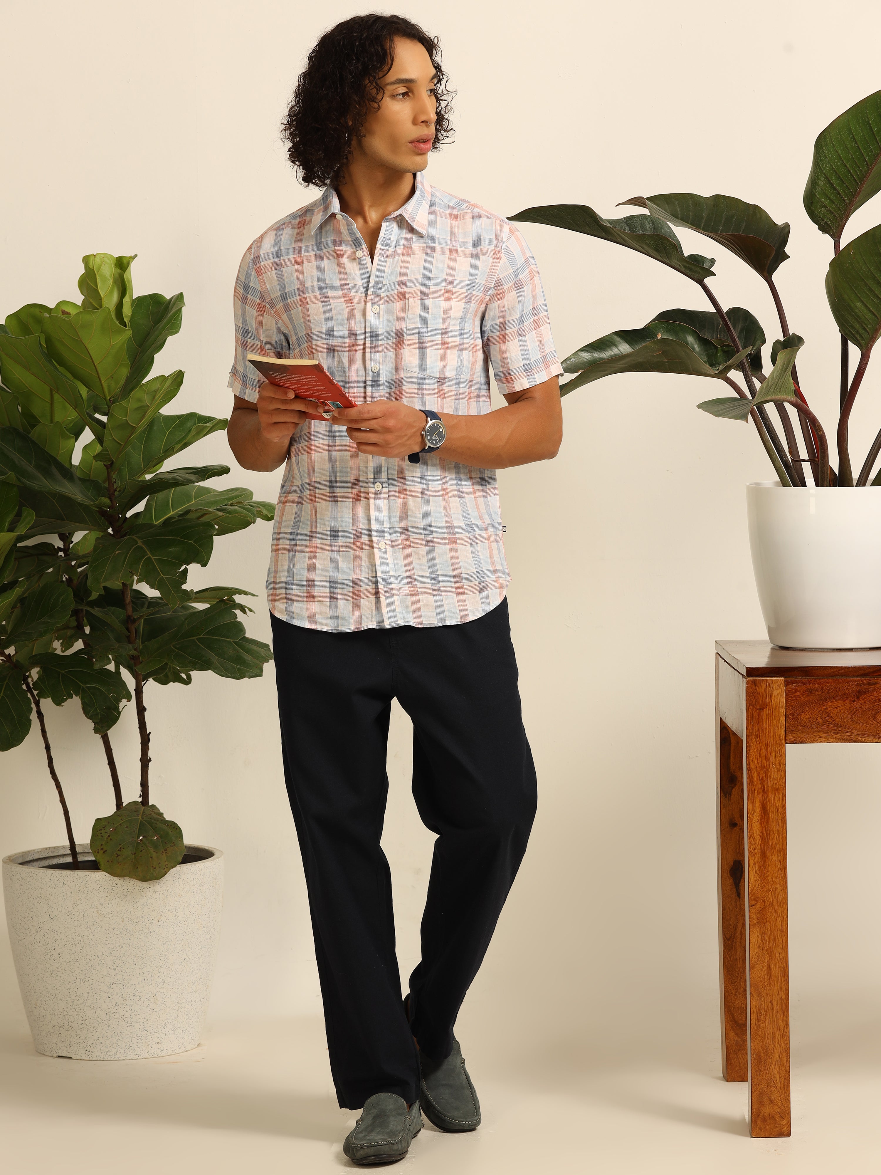 Stripe Cadence 100% linen shirt