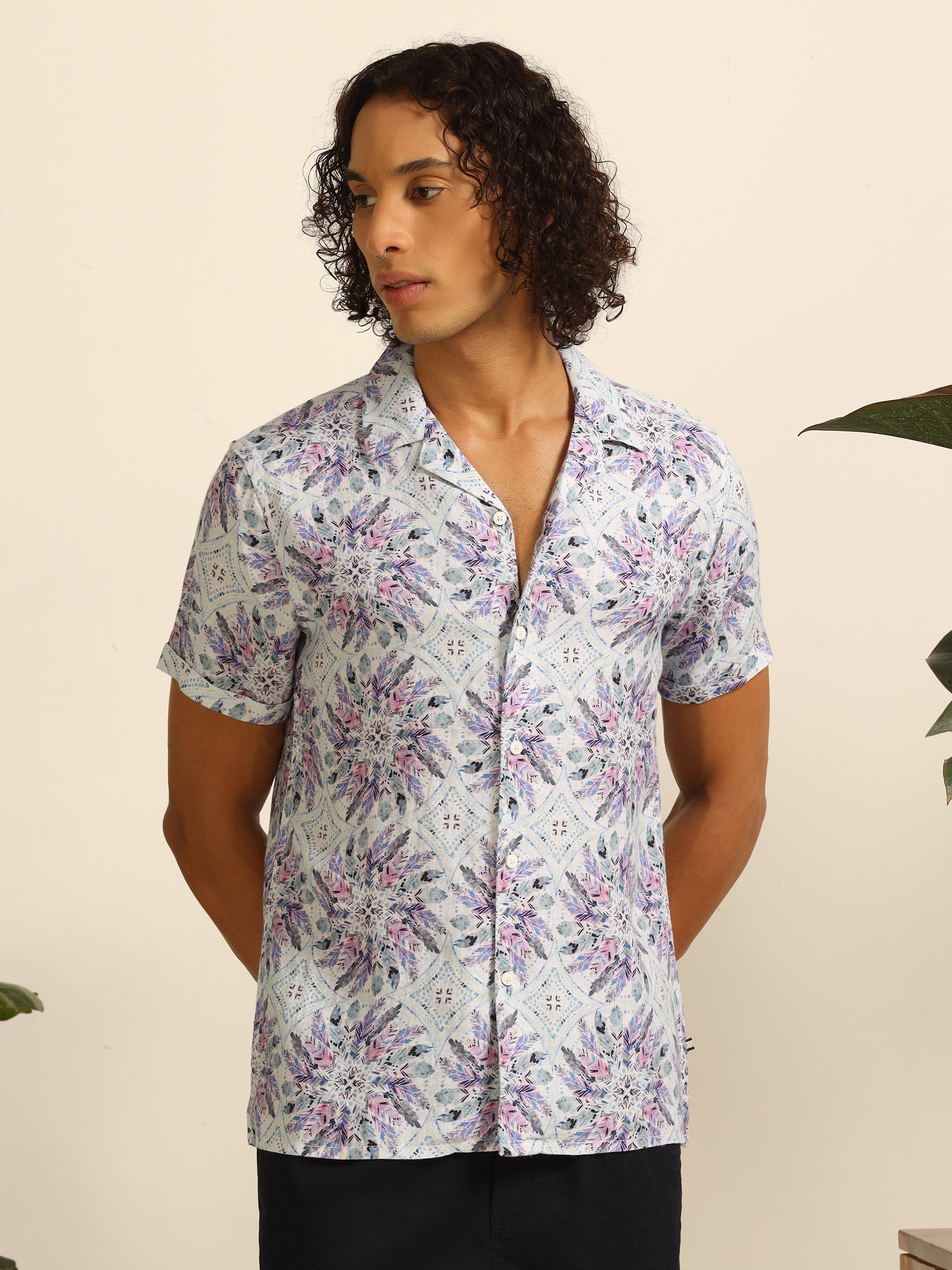 Feather Drift 100% linen shirt