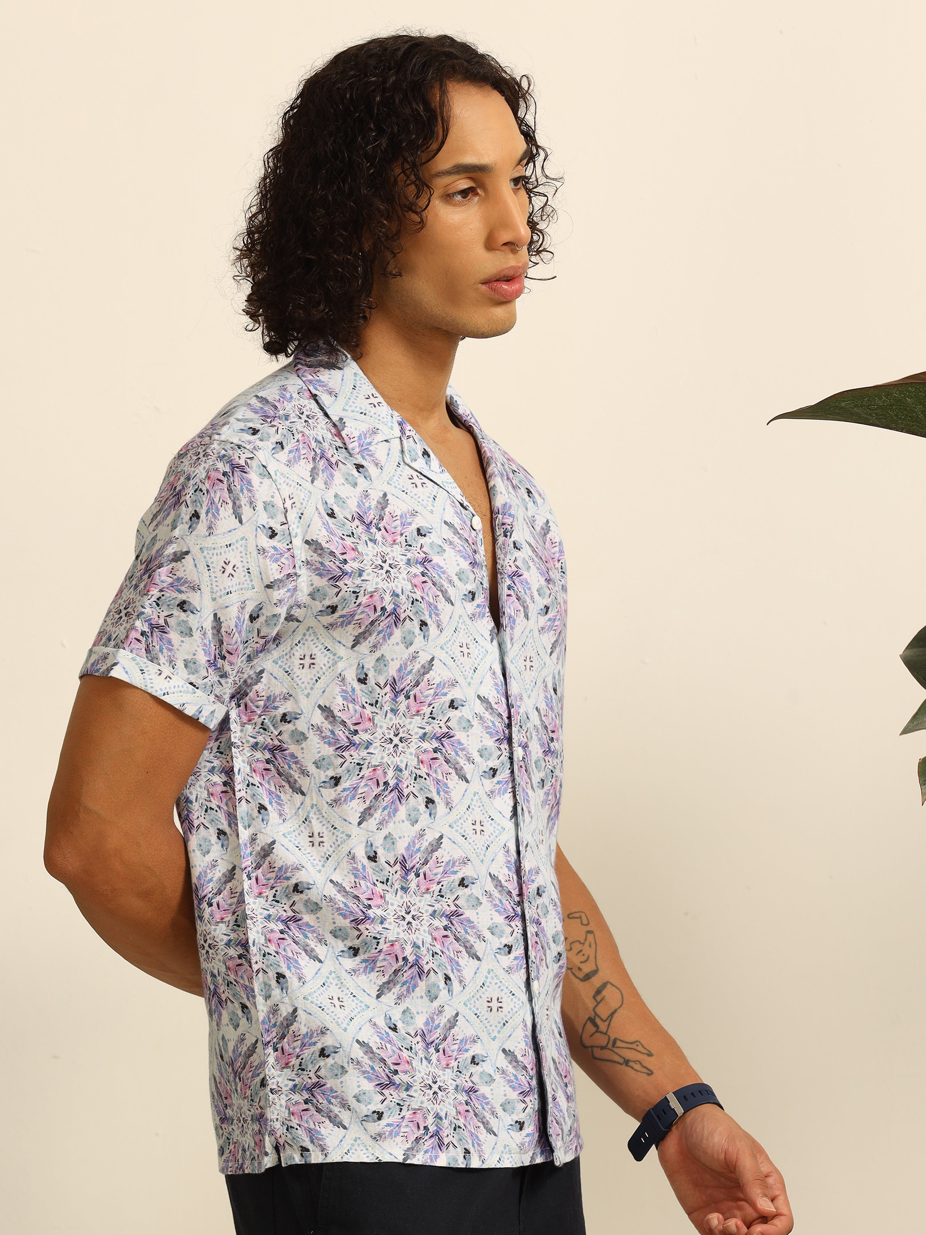 Feather Drift 100% linen shirt