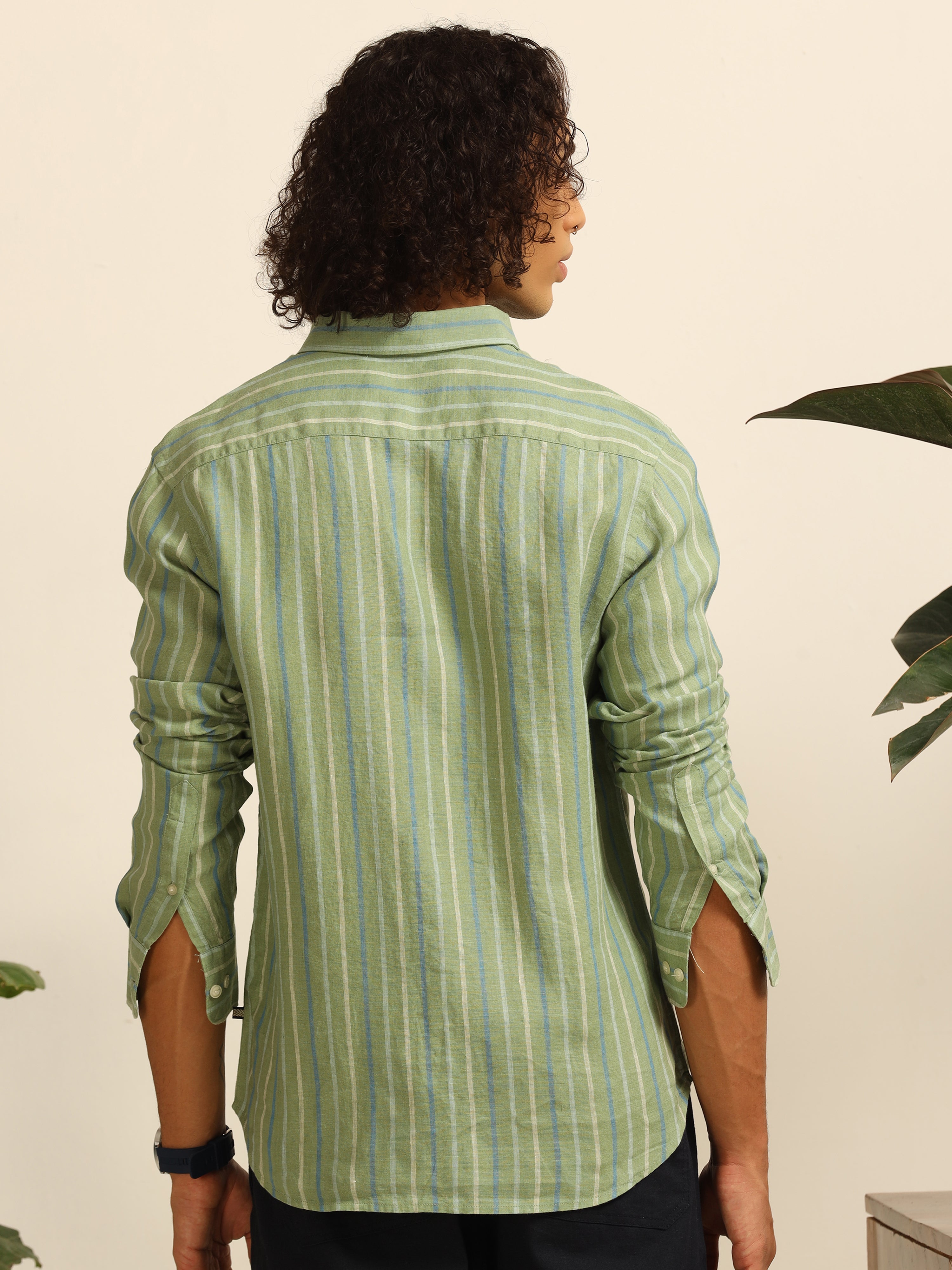 Stripe Daze 100% linen shirt