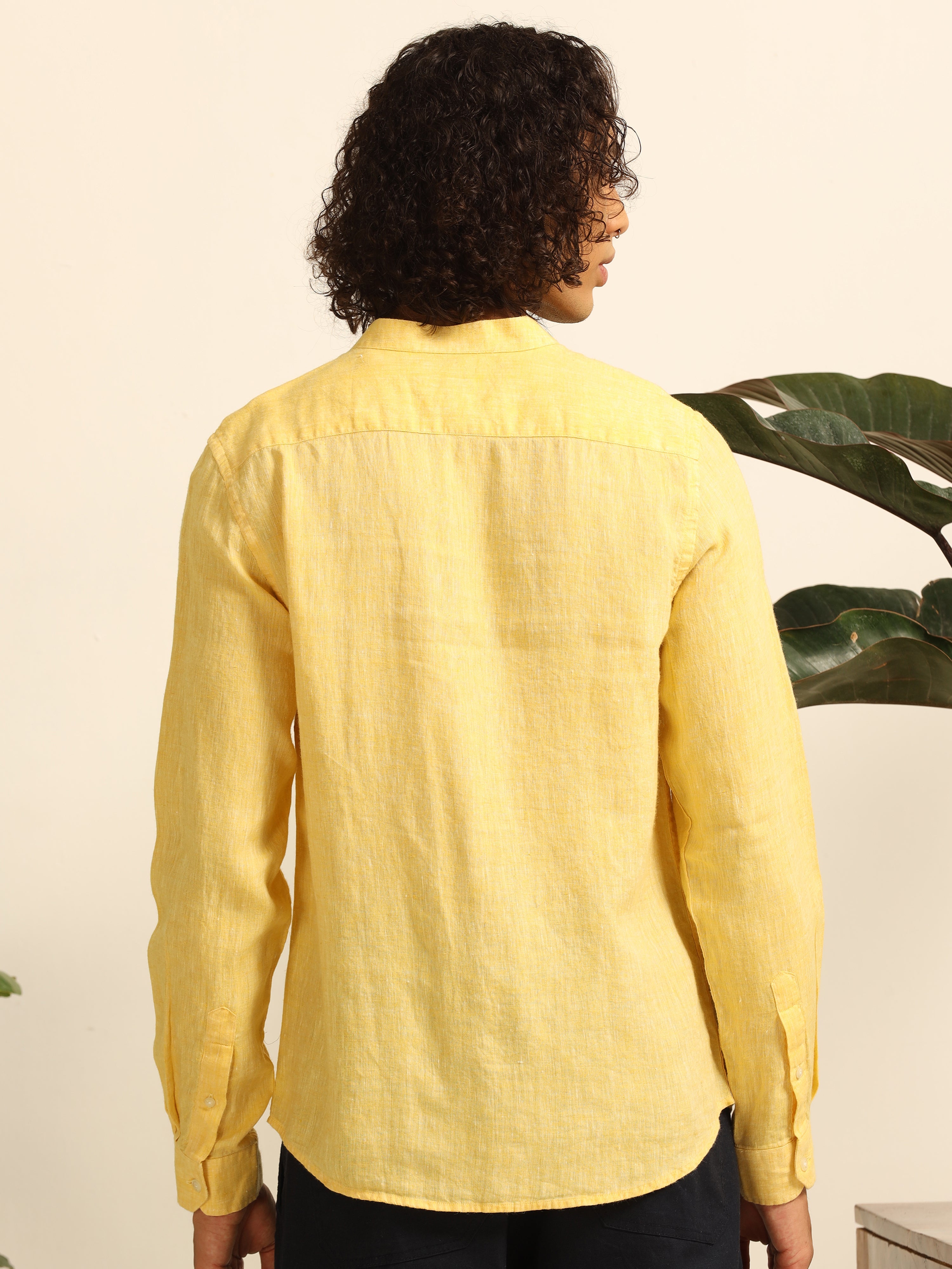 Golden Gleam 55% linen shirt