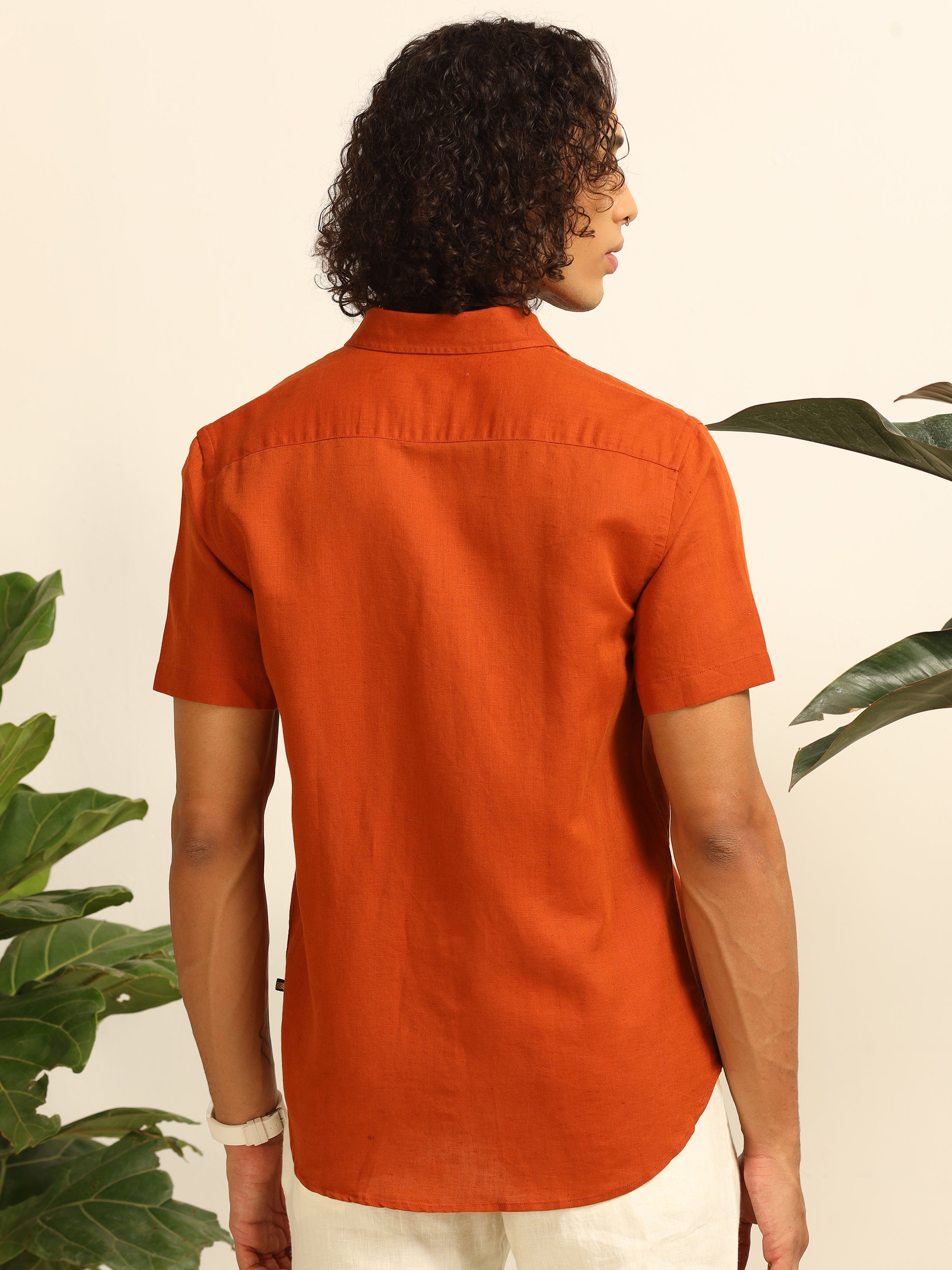 Rusty Sunset 55% linen shirt