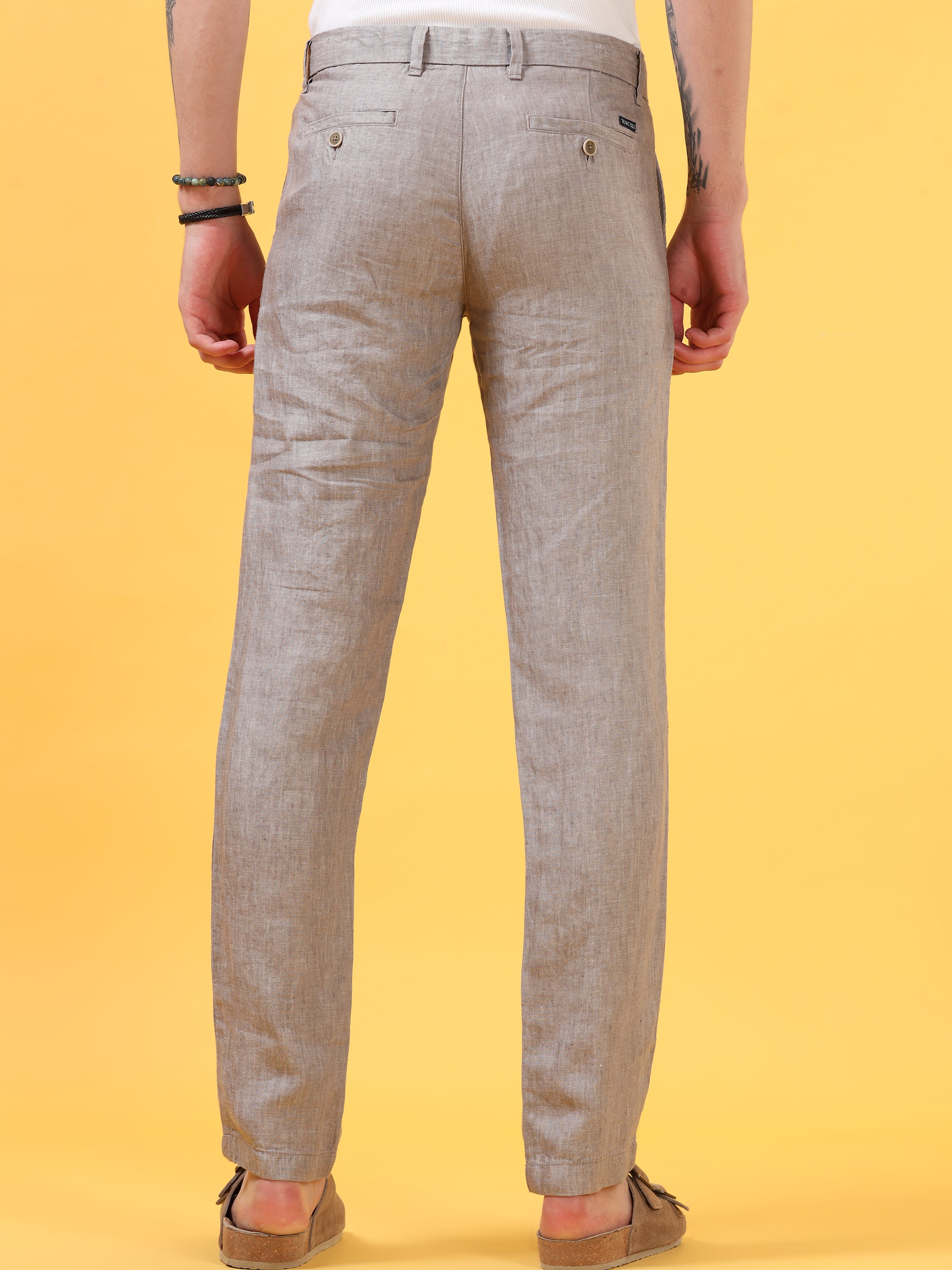 Khaki Linen Pant