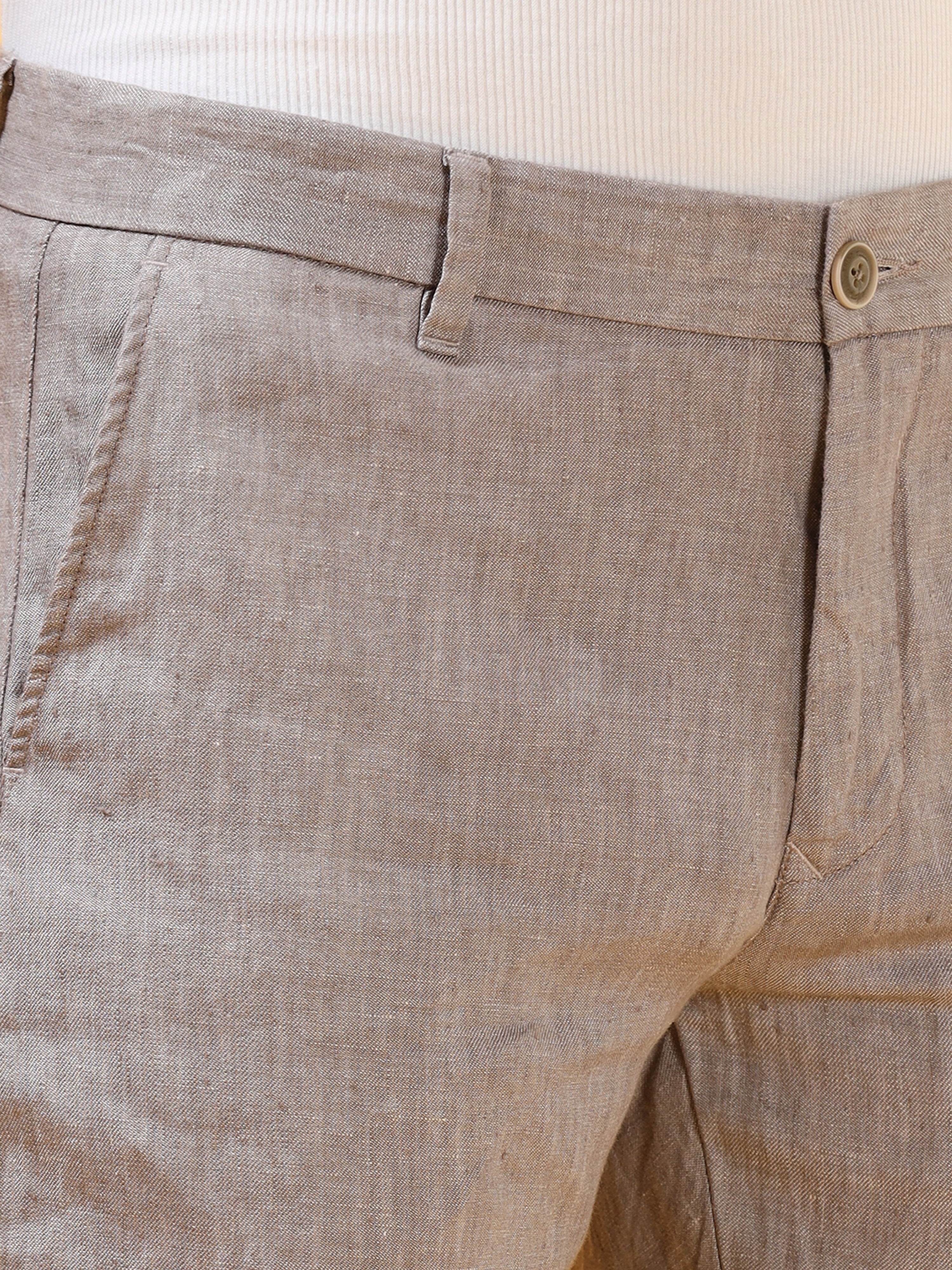 Khaki Linen Pant