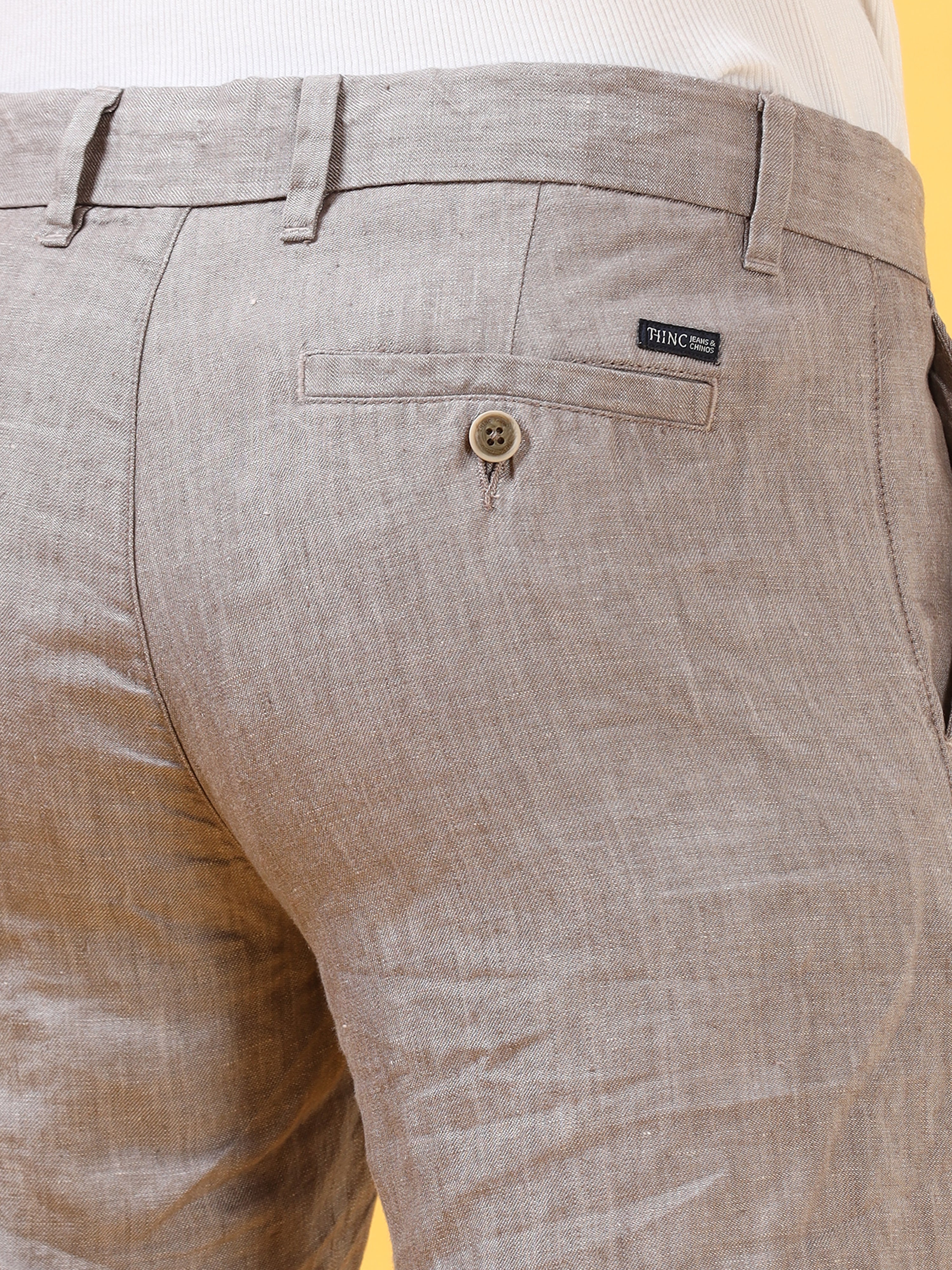 Khaki Linen Pant