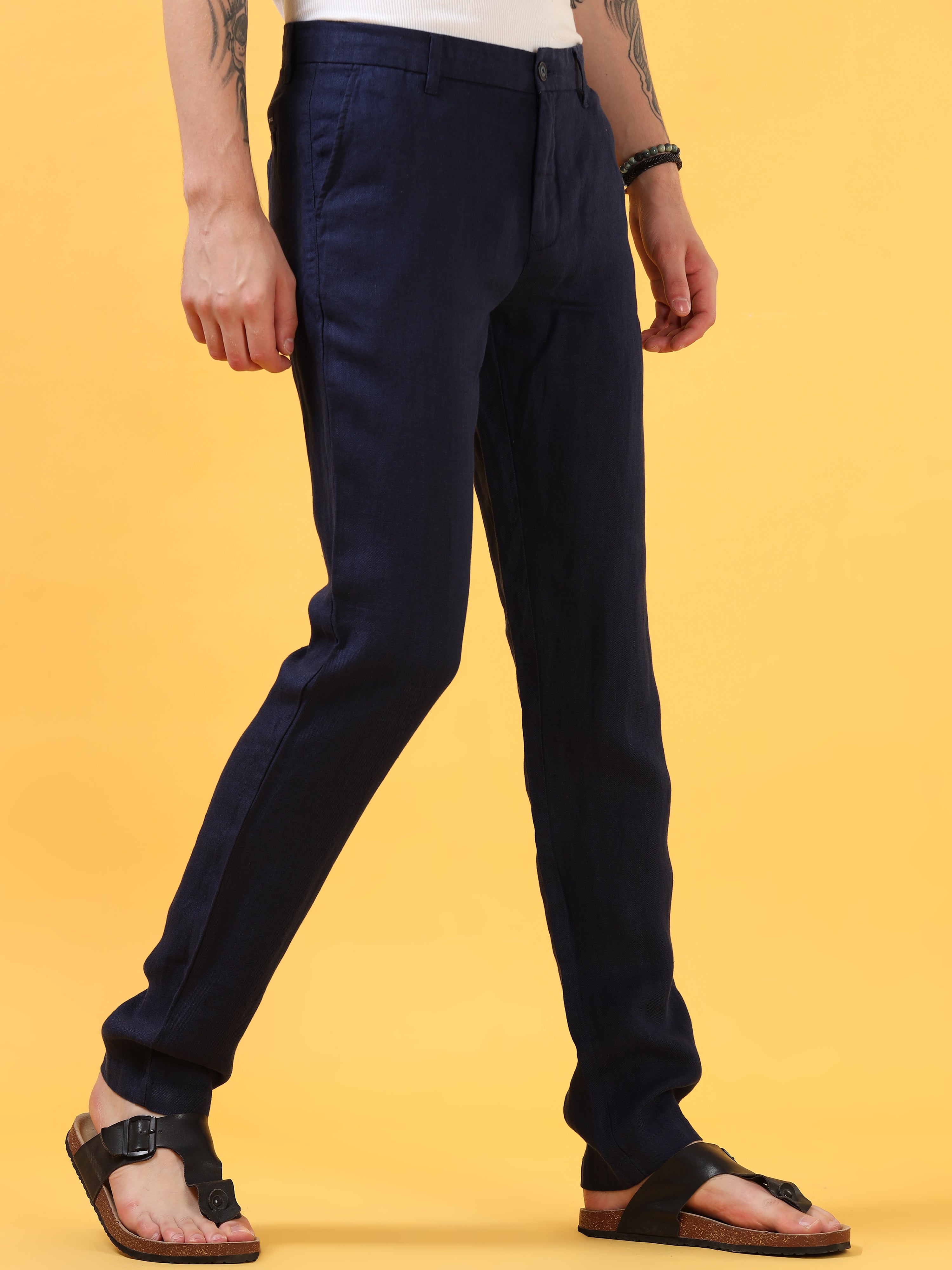 Deep Navy Linen Pant