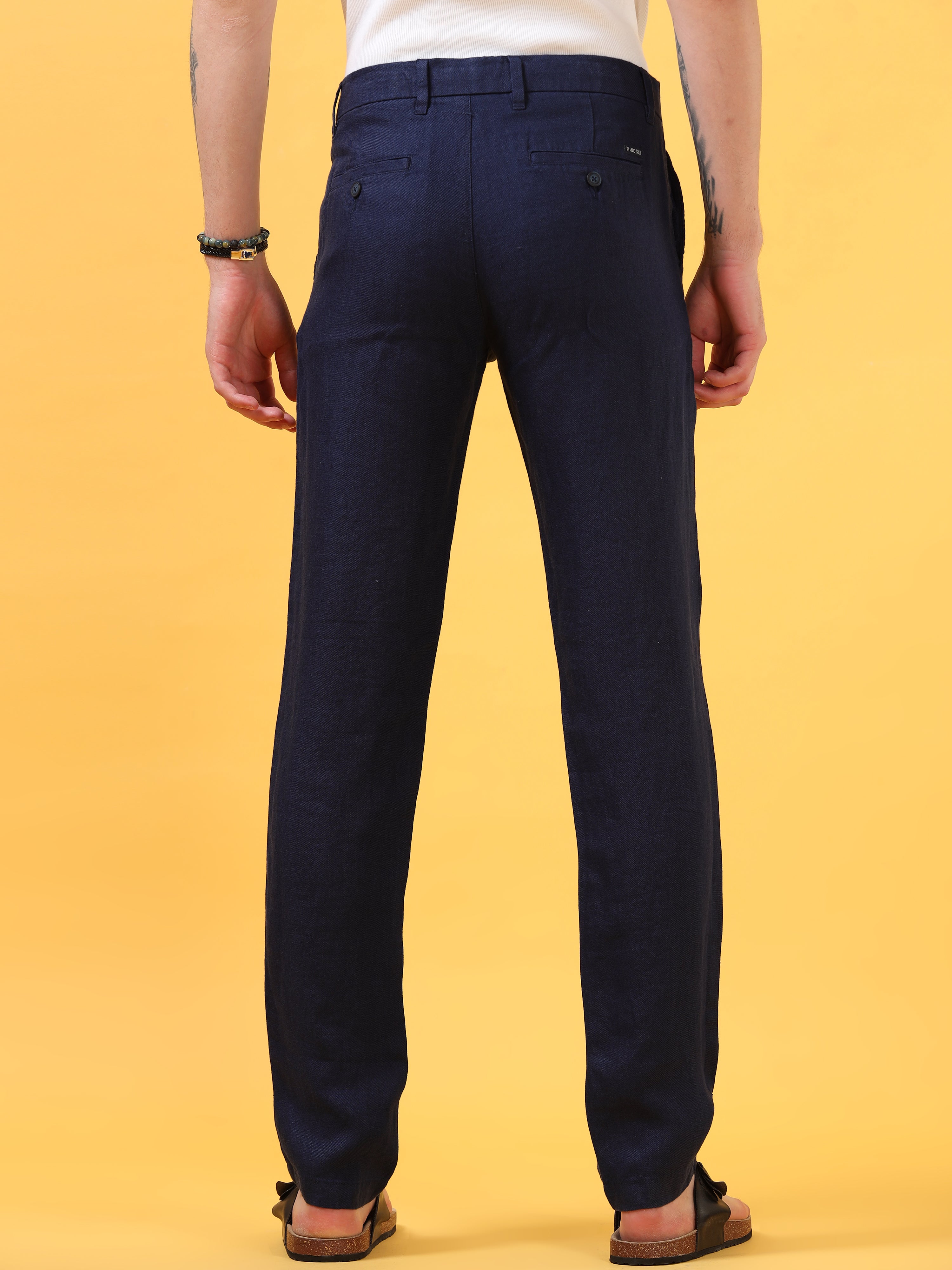 Deep Navy Linen Pant