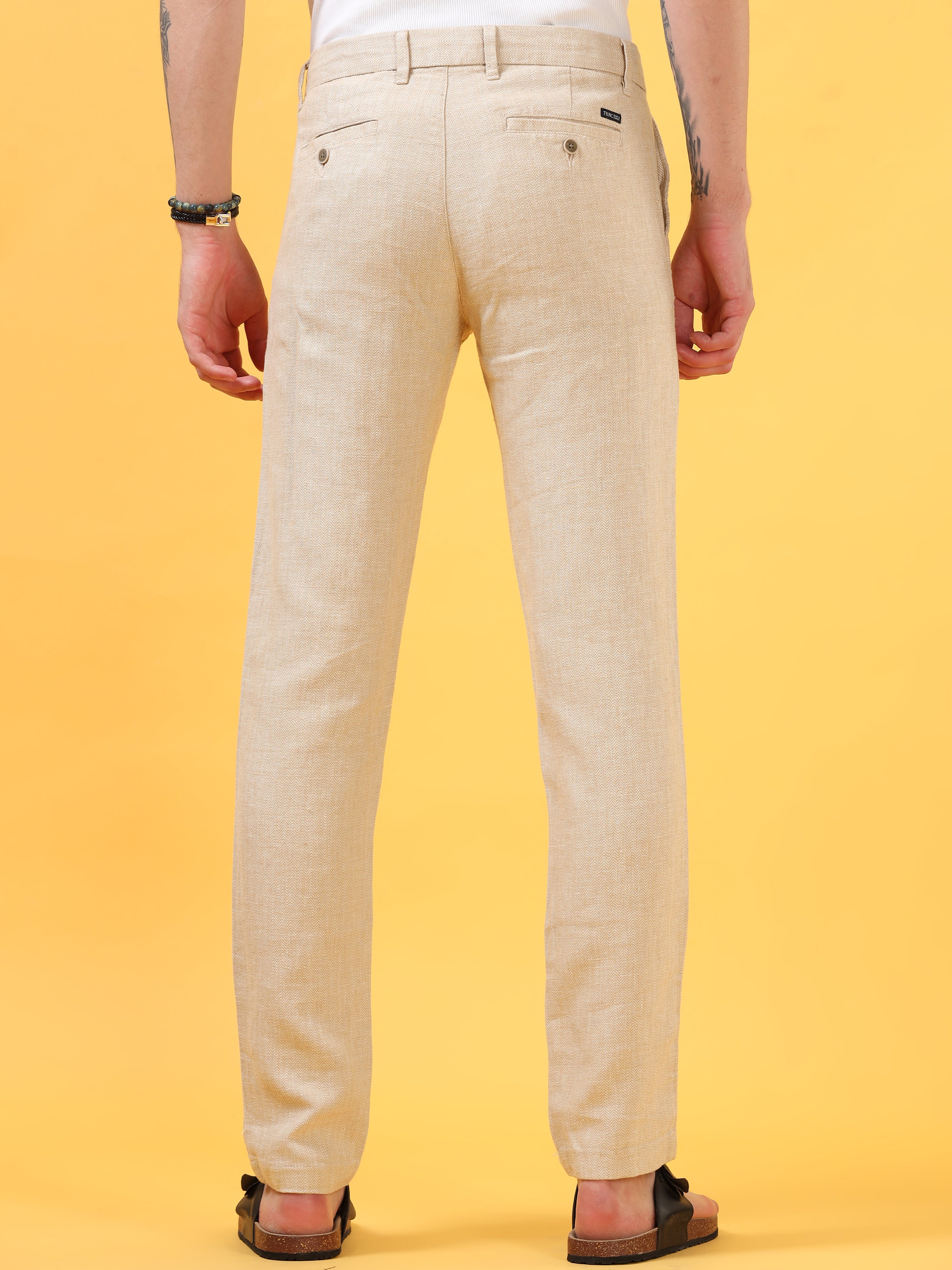 Warm Beige Linen Pant