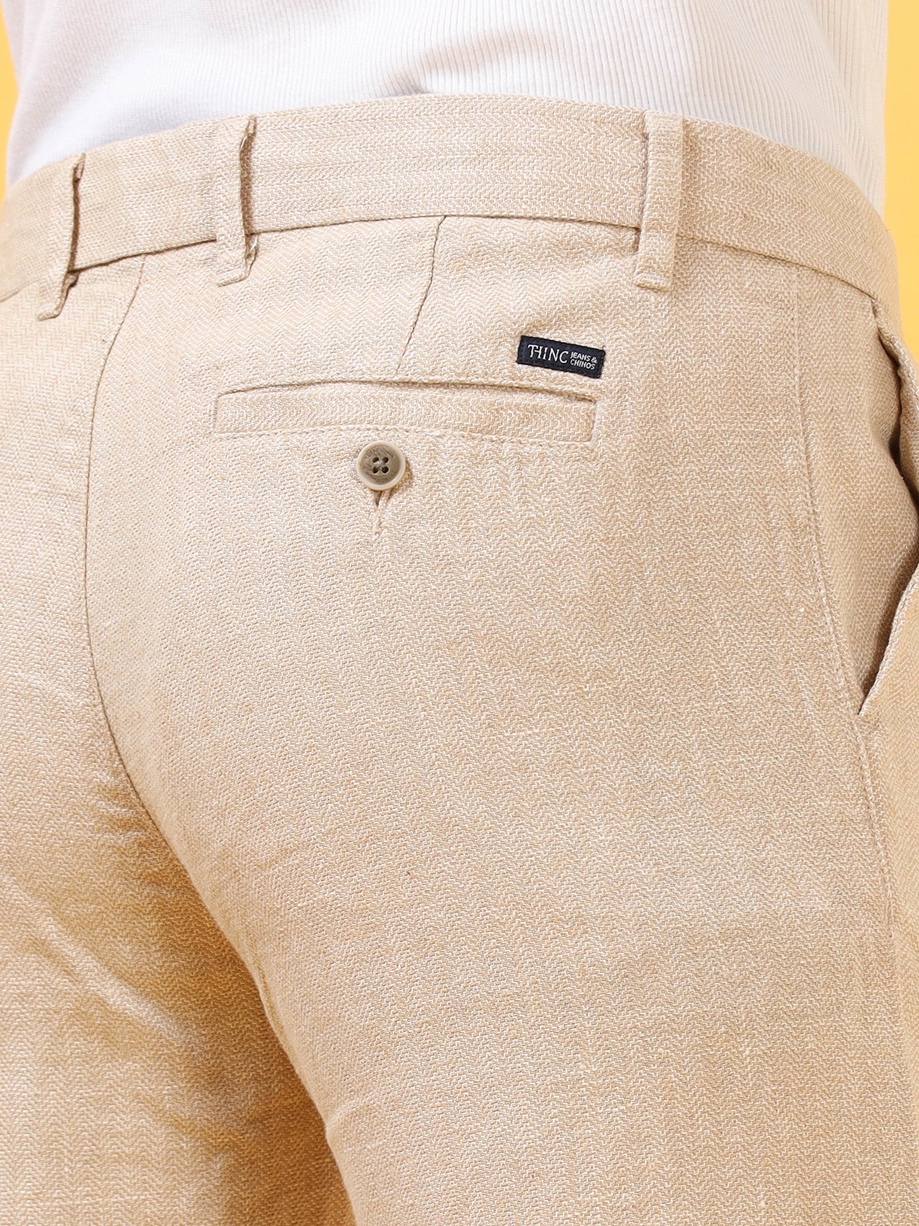 Warm Beige Linen Pant