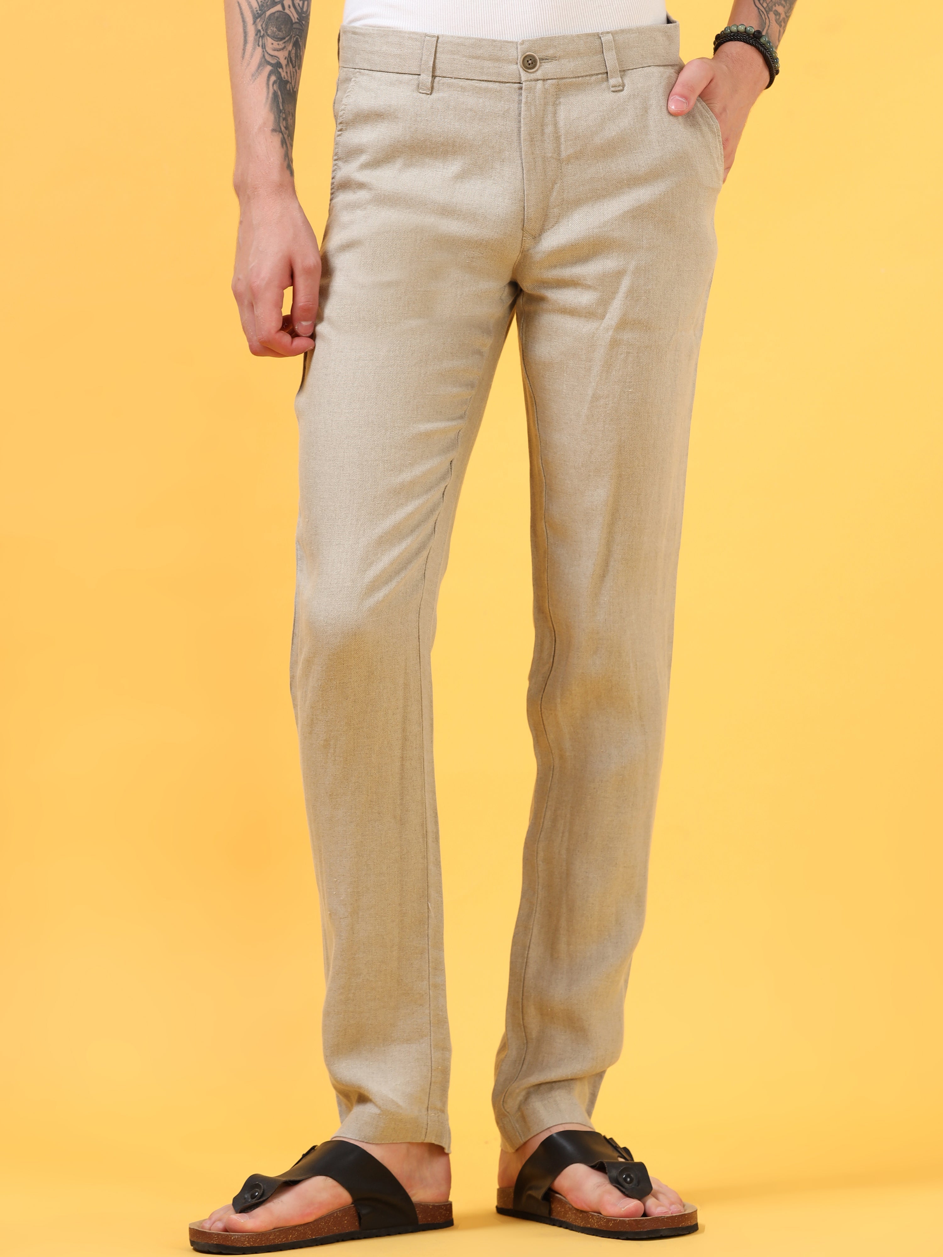 Light Brown Linen Pants