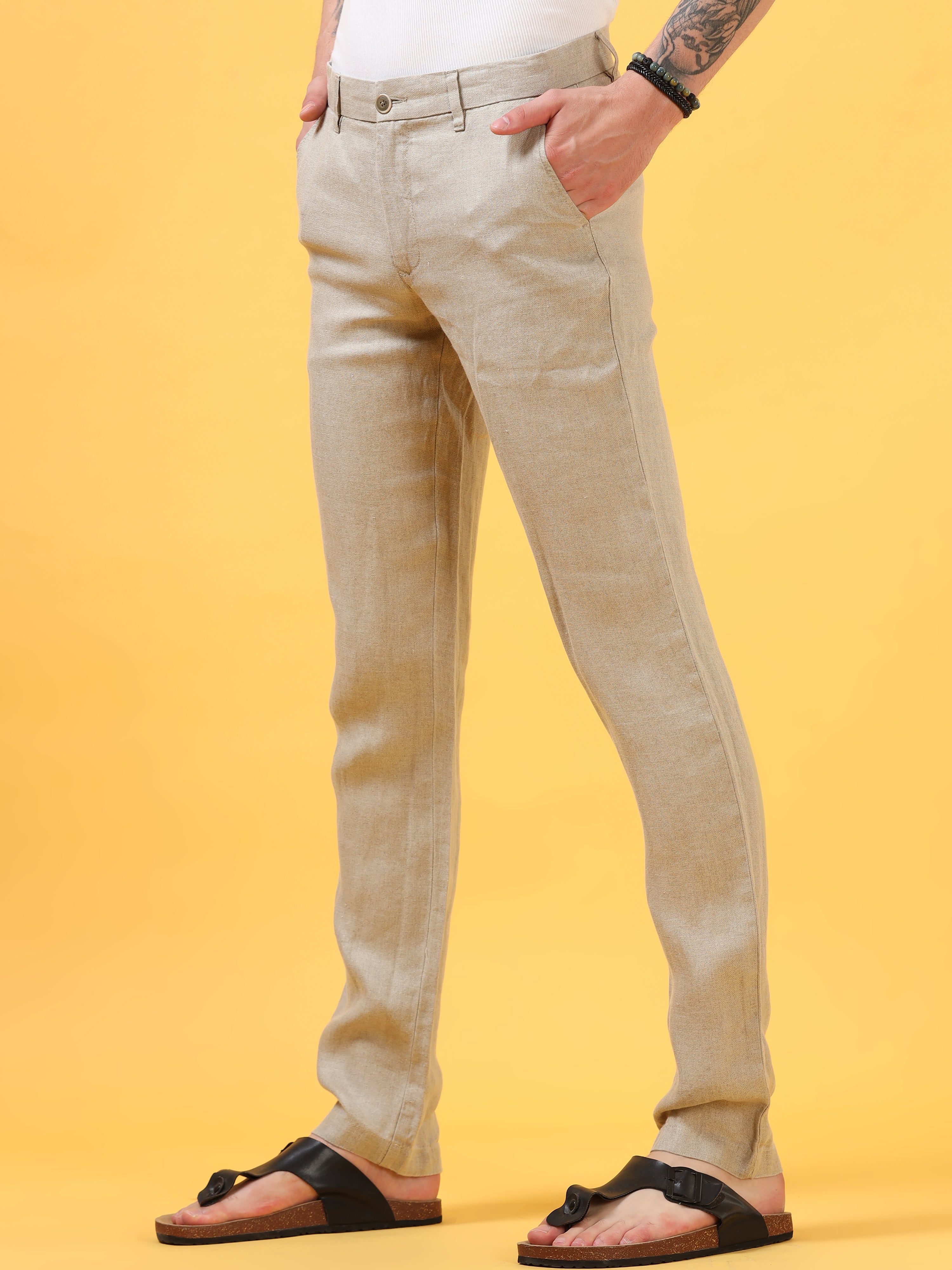 Light Brown Linen Pants