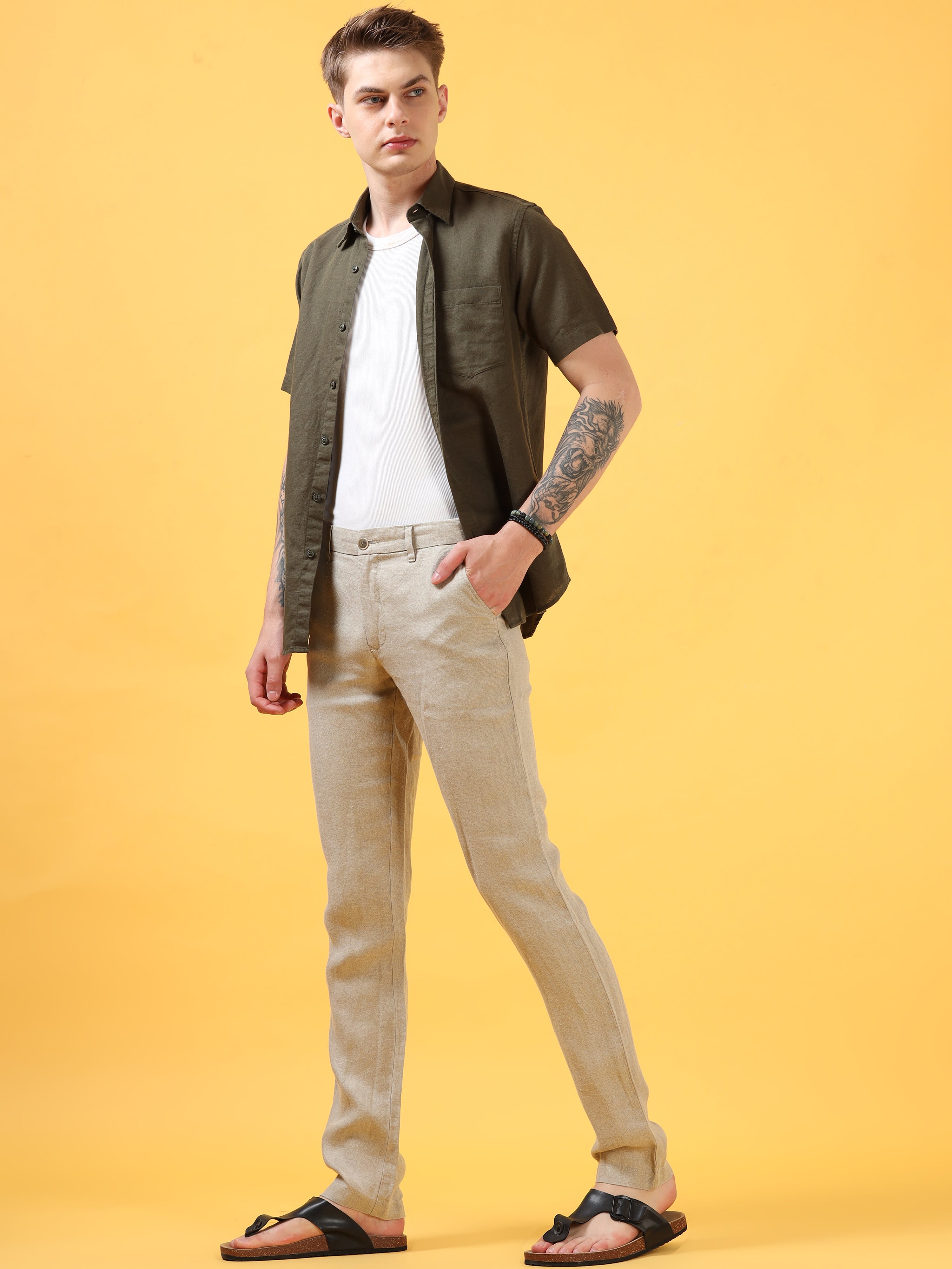 Light Brown Linen Pants