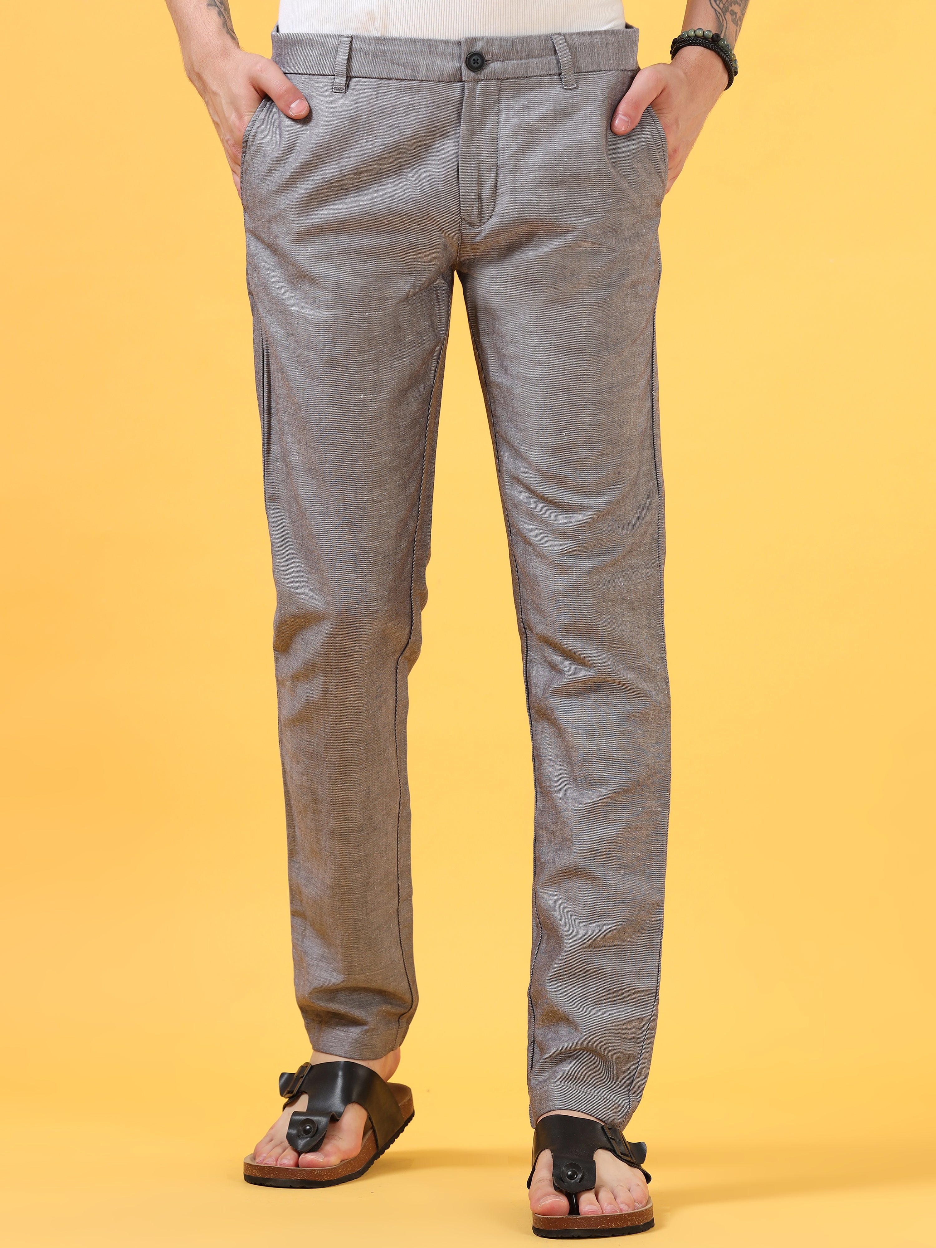 Shadow Grey Linen Pant