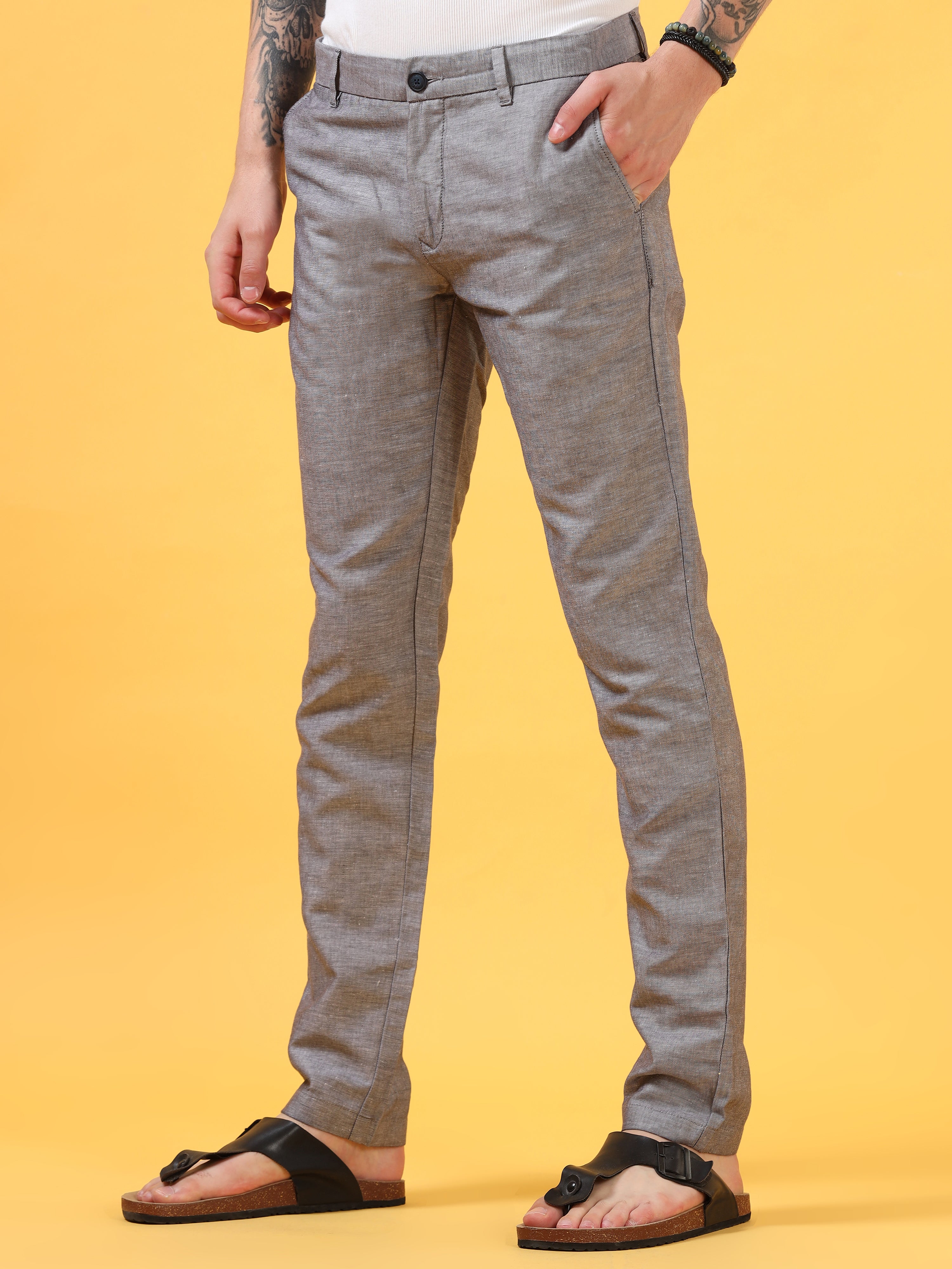 Shadow Grey Linen Pant