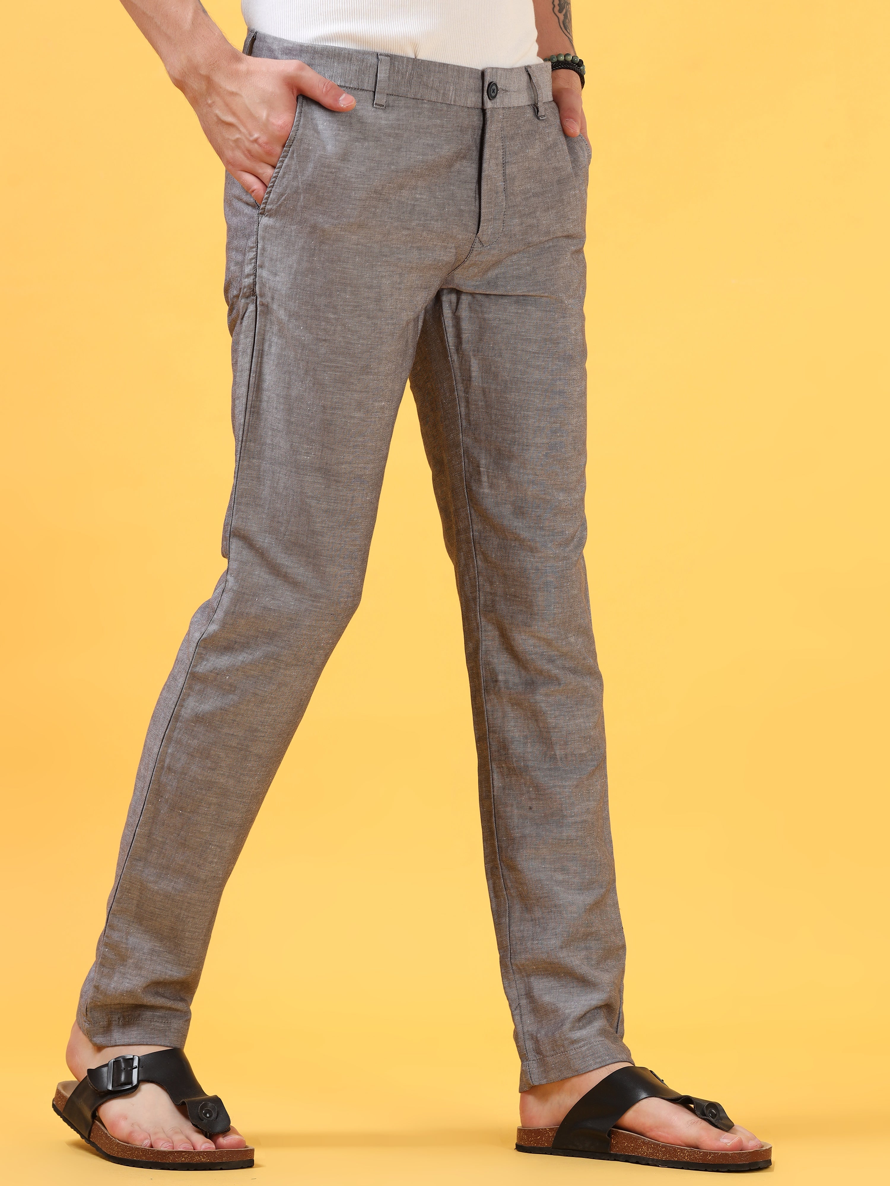 Shadow Grey Linen Pant