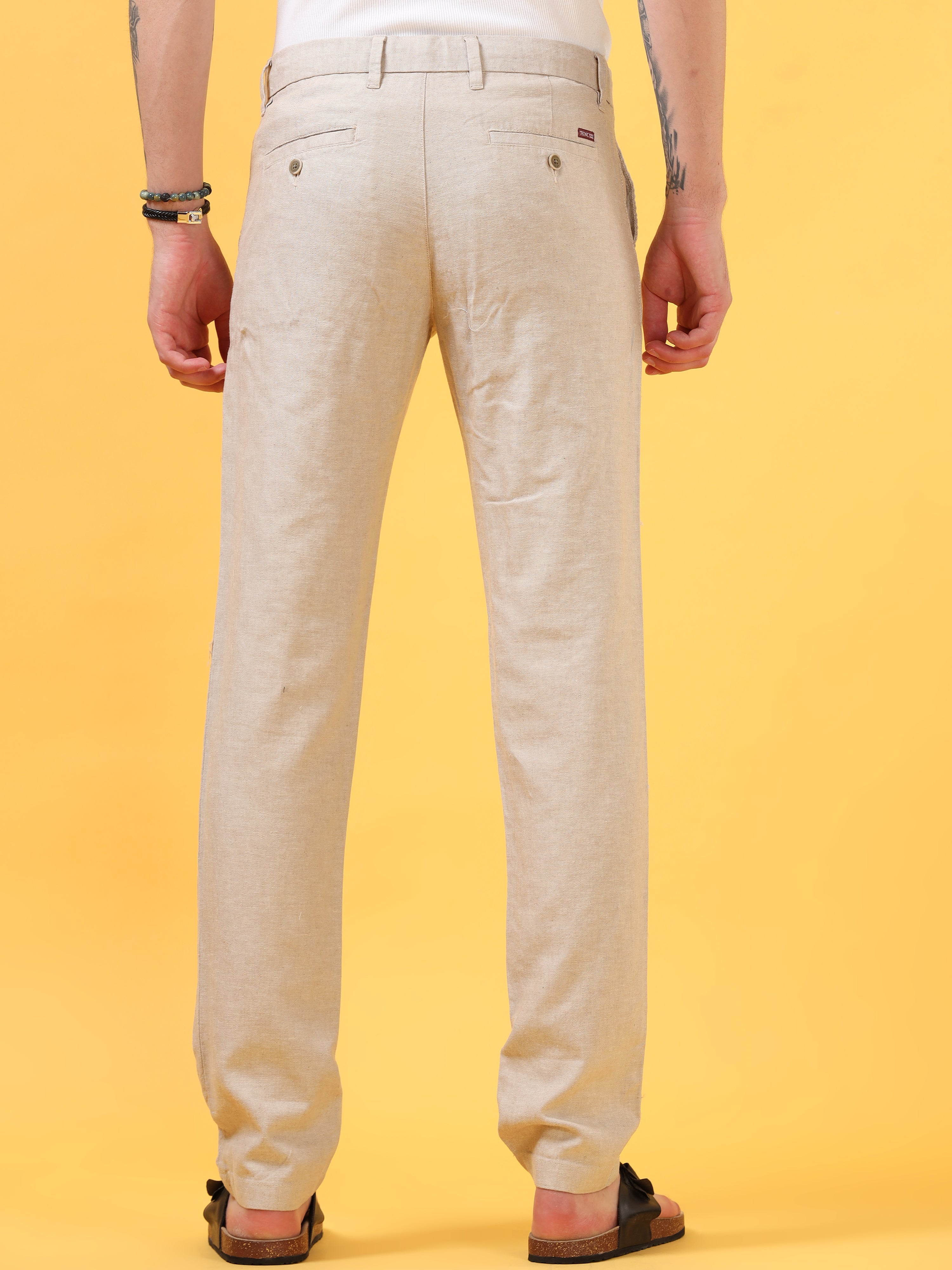 Classic Beige Linen Pant