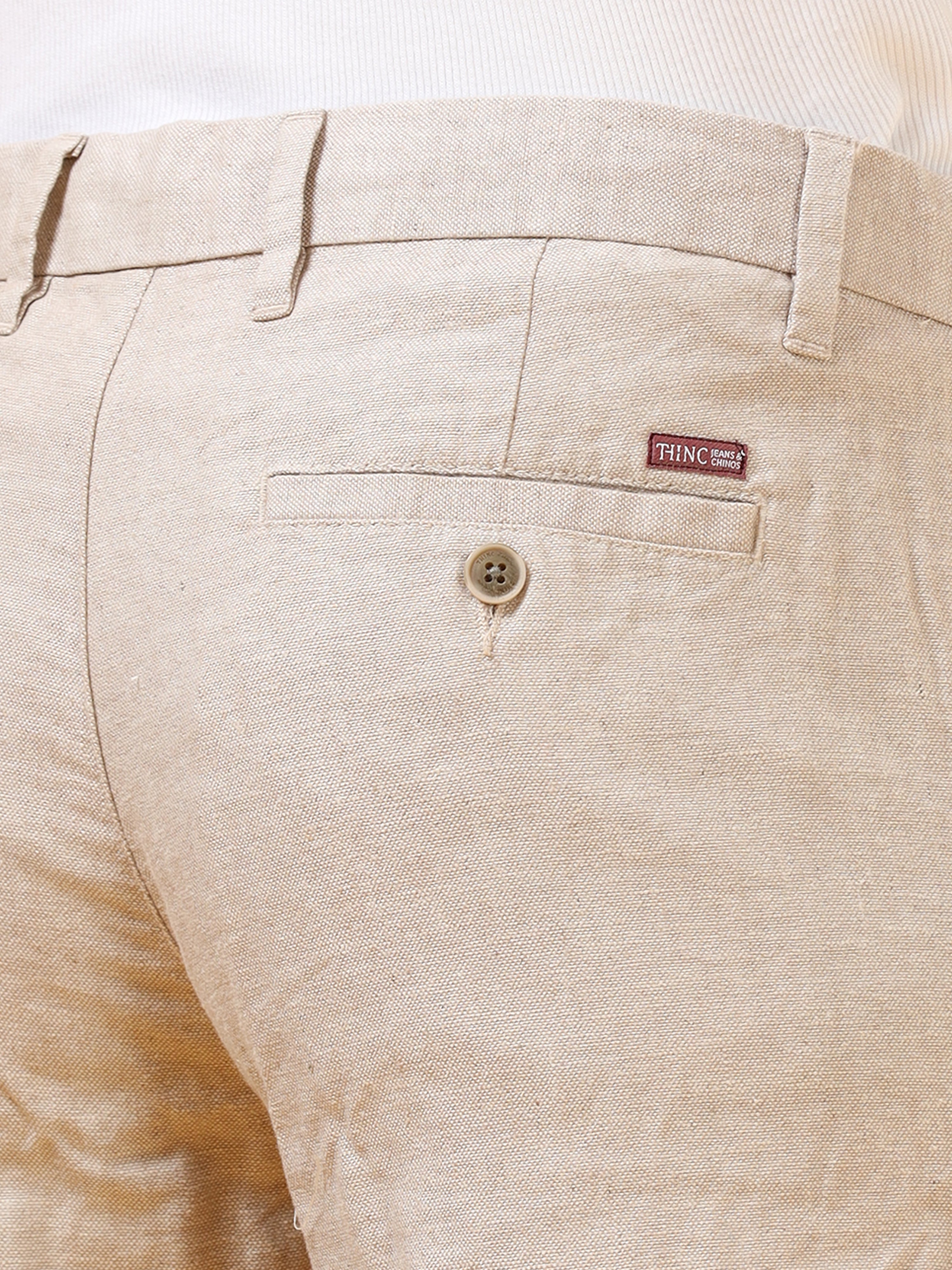 Classic Beige Linen Pant