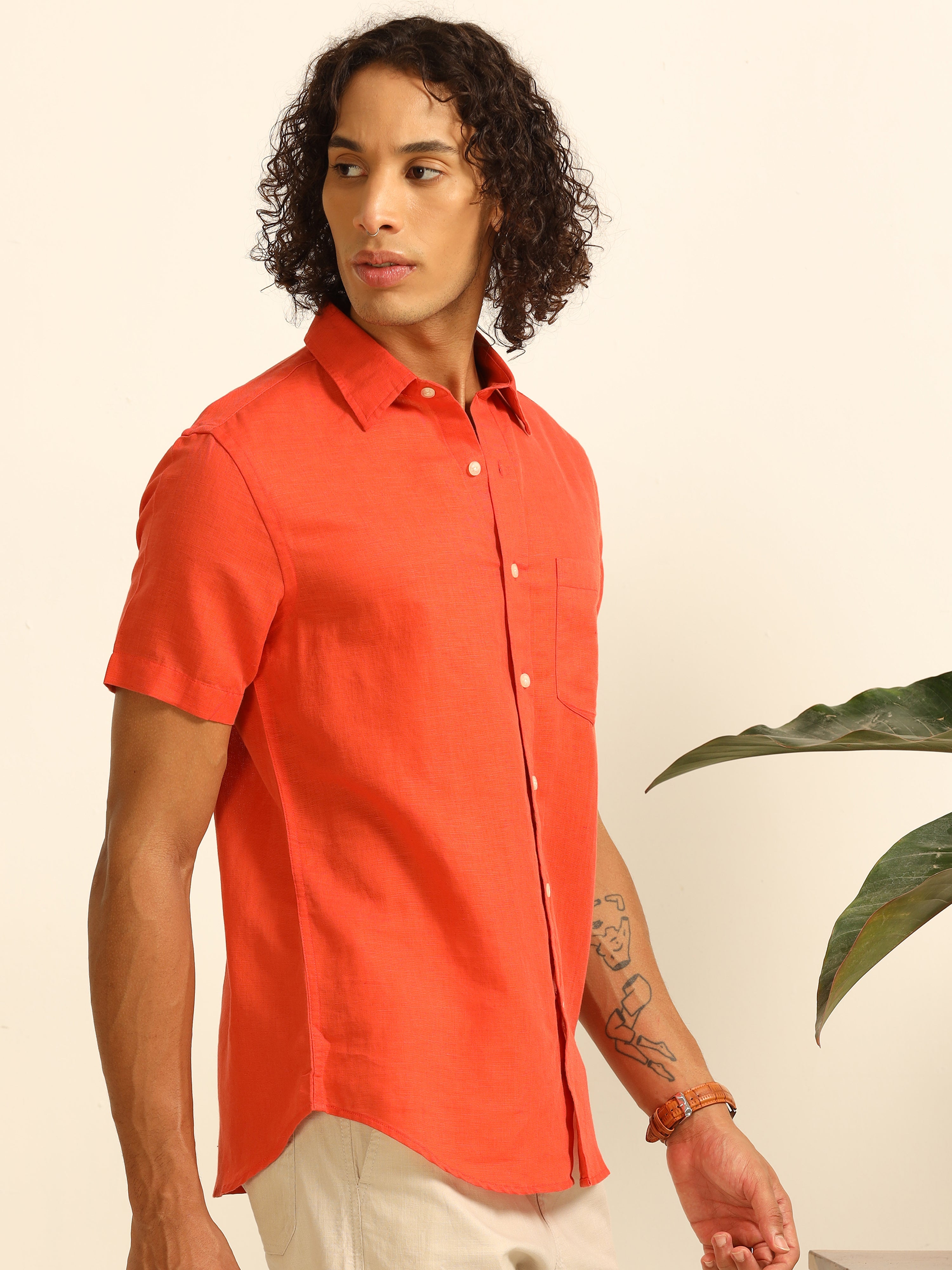 Autumn Ember  55% linen shirt