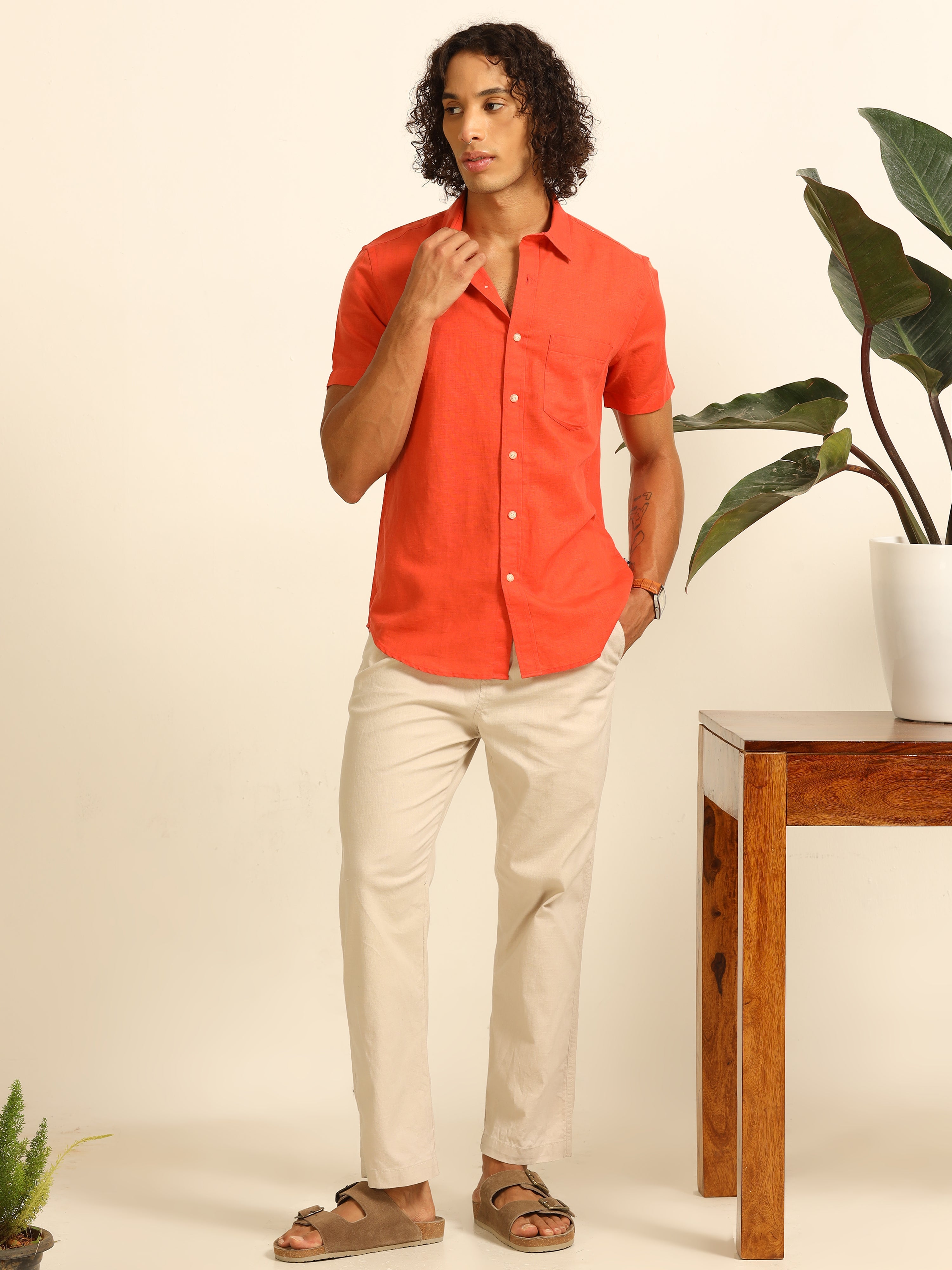 Autumn Ember  55% linen shirt