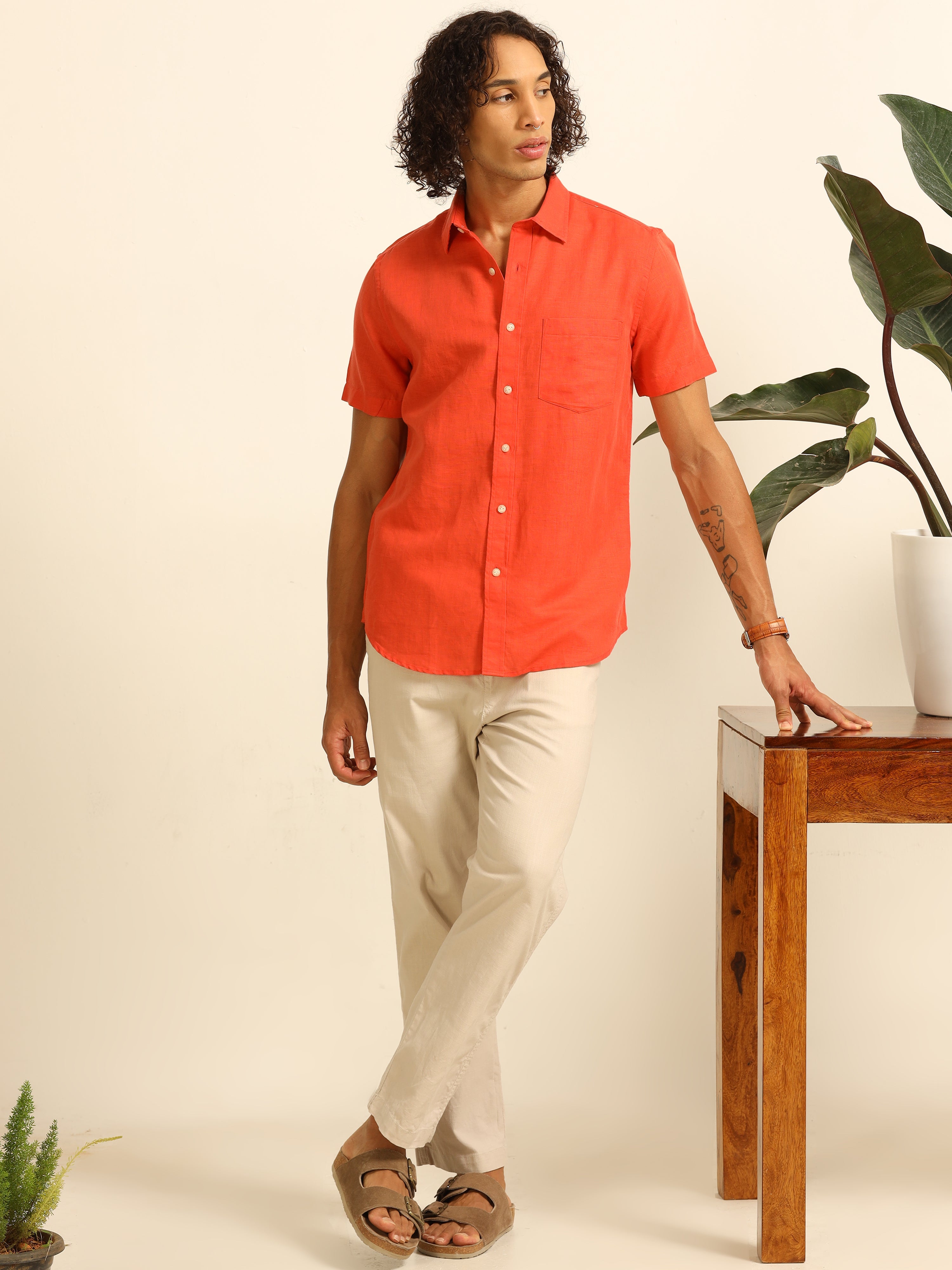 Autumn Ember  55% linen shirt