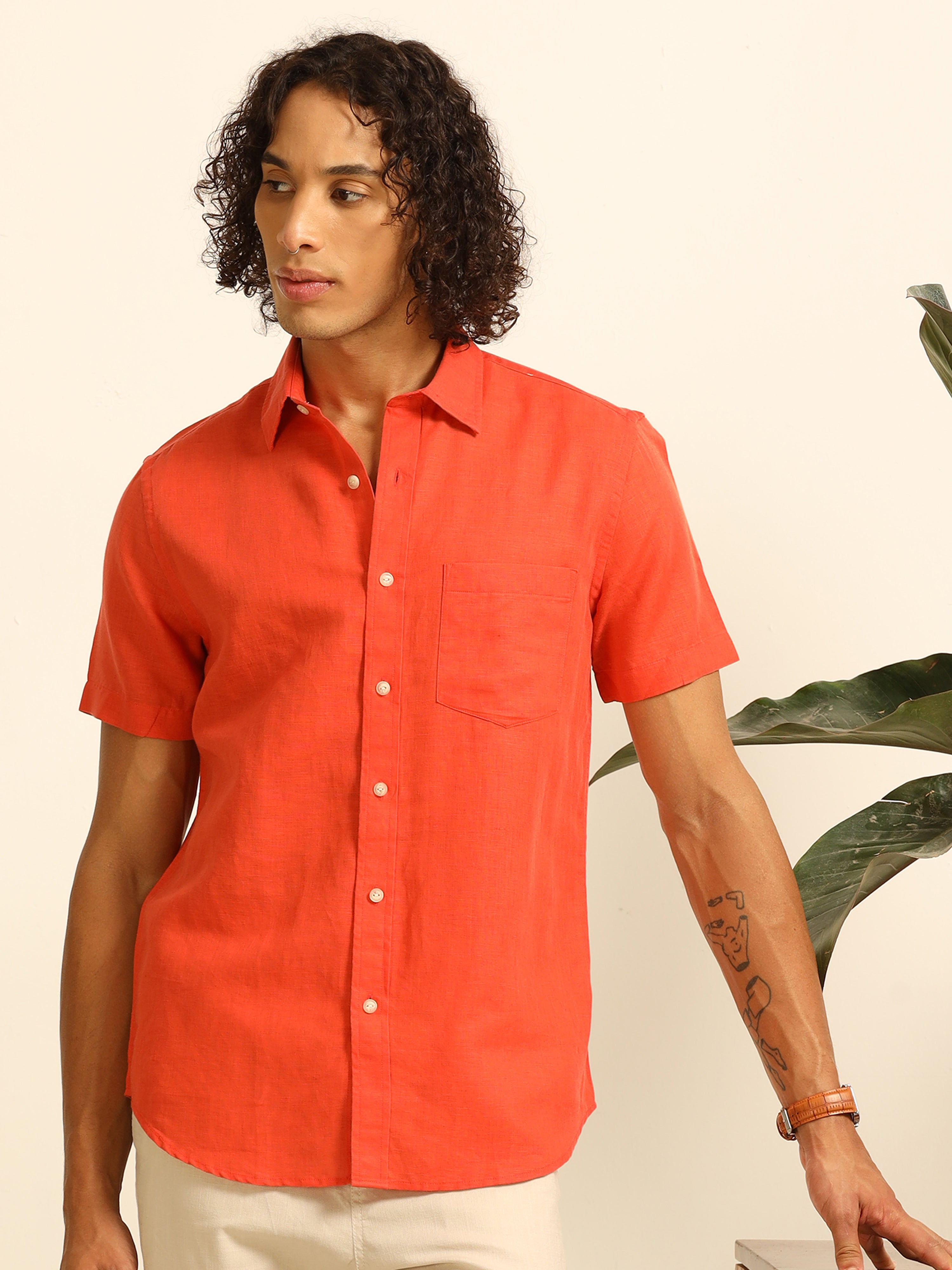 Autumn Ember  55% linen shirt