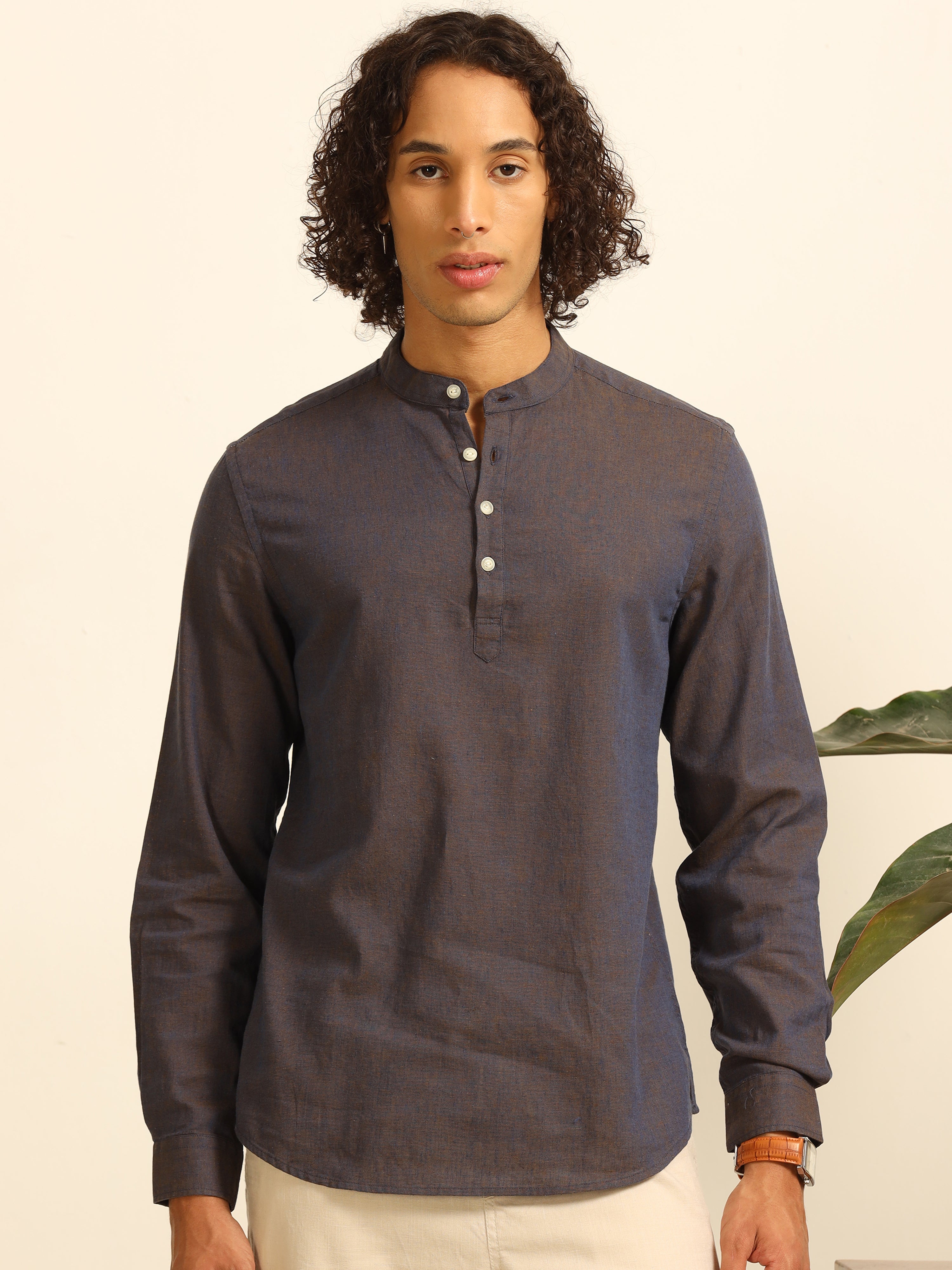 Violet Dreams 55% linen shirt