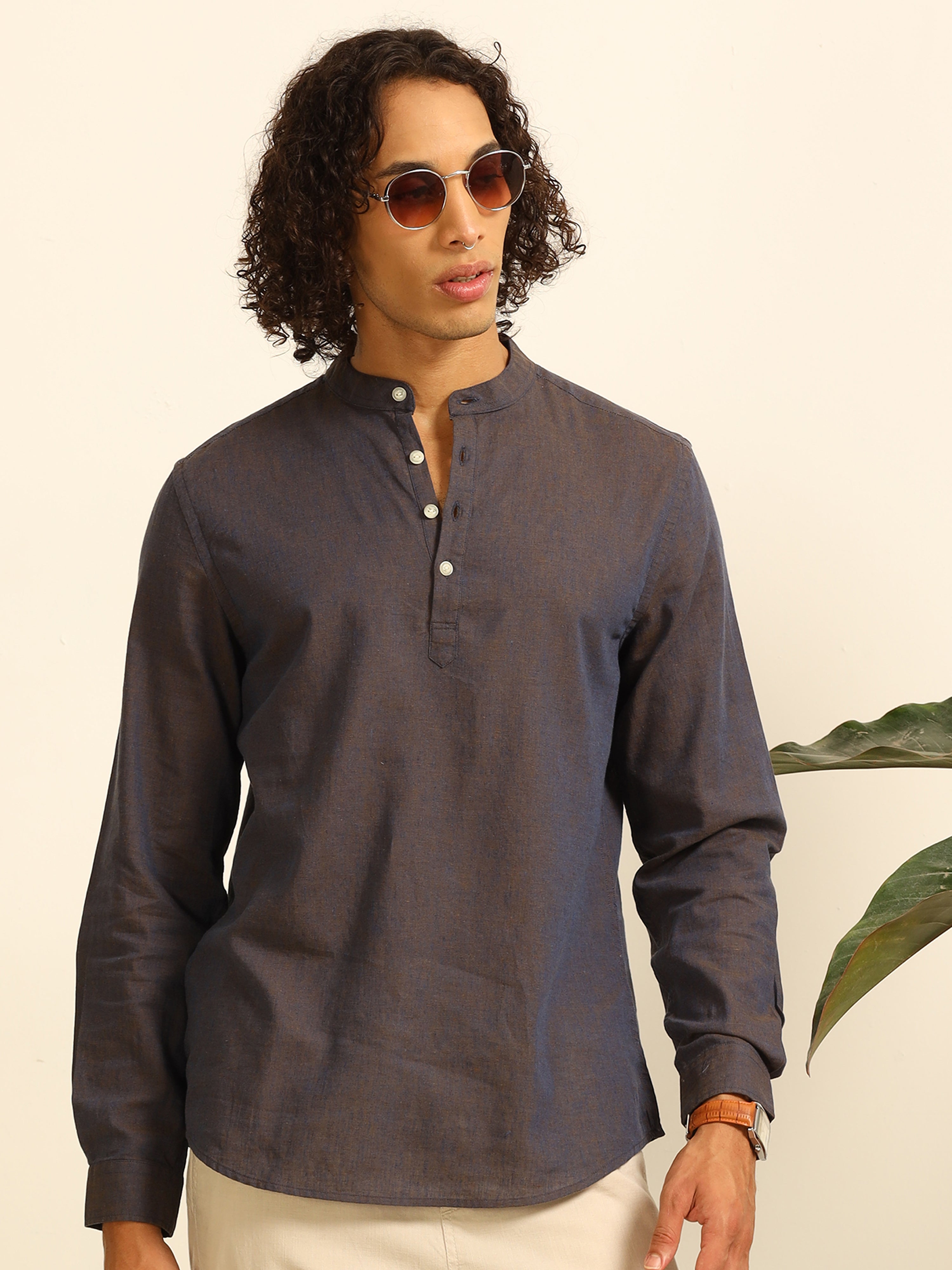 Violet Dreams 55% linen shirt