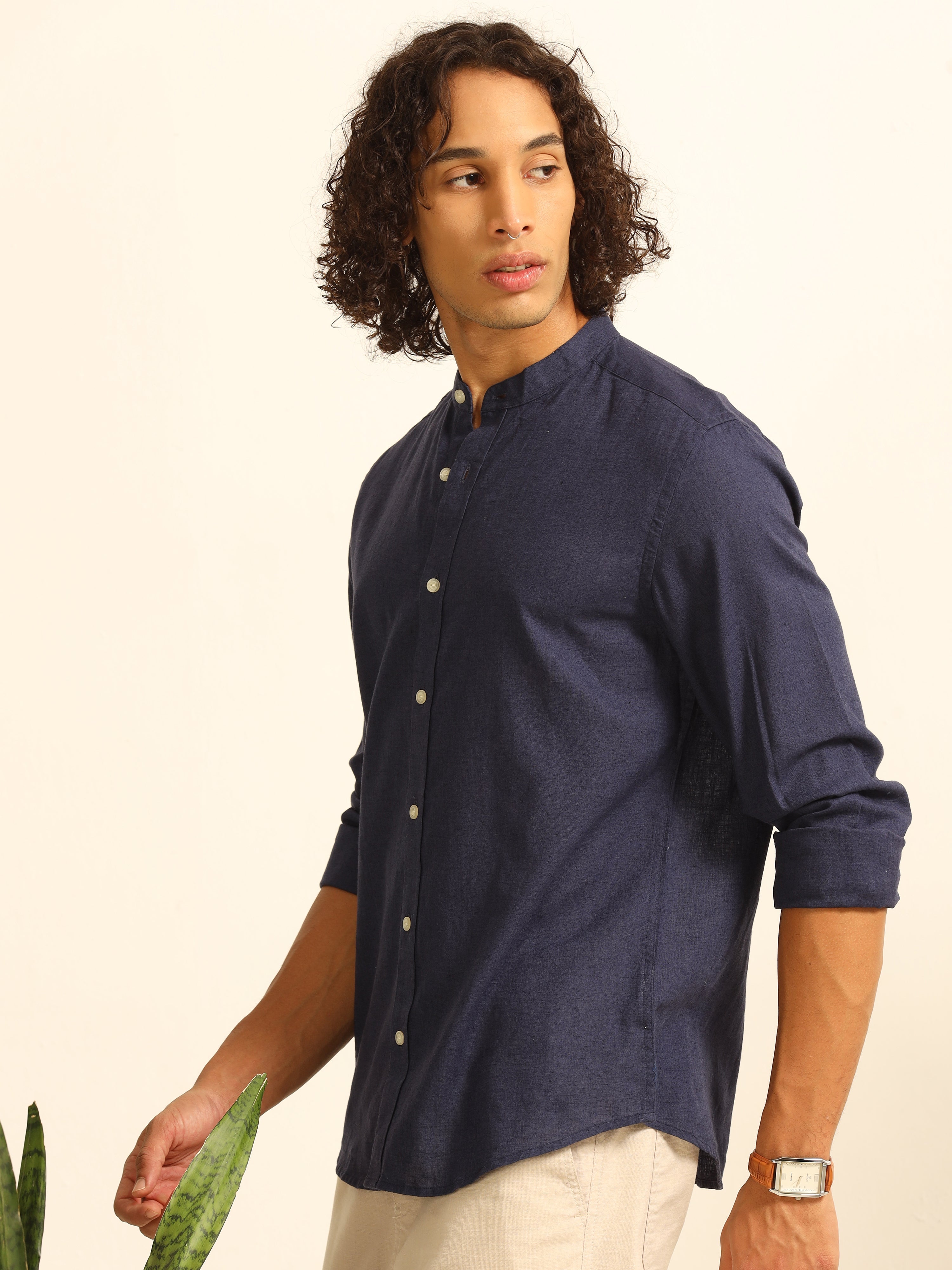 Cobalt Dream 55% linen shirt