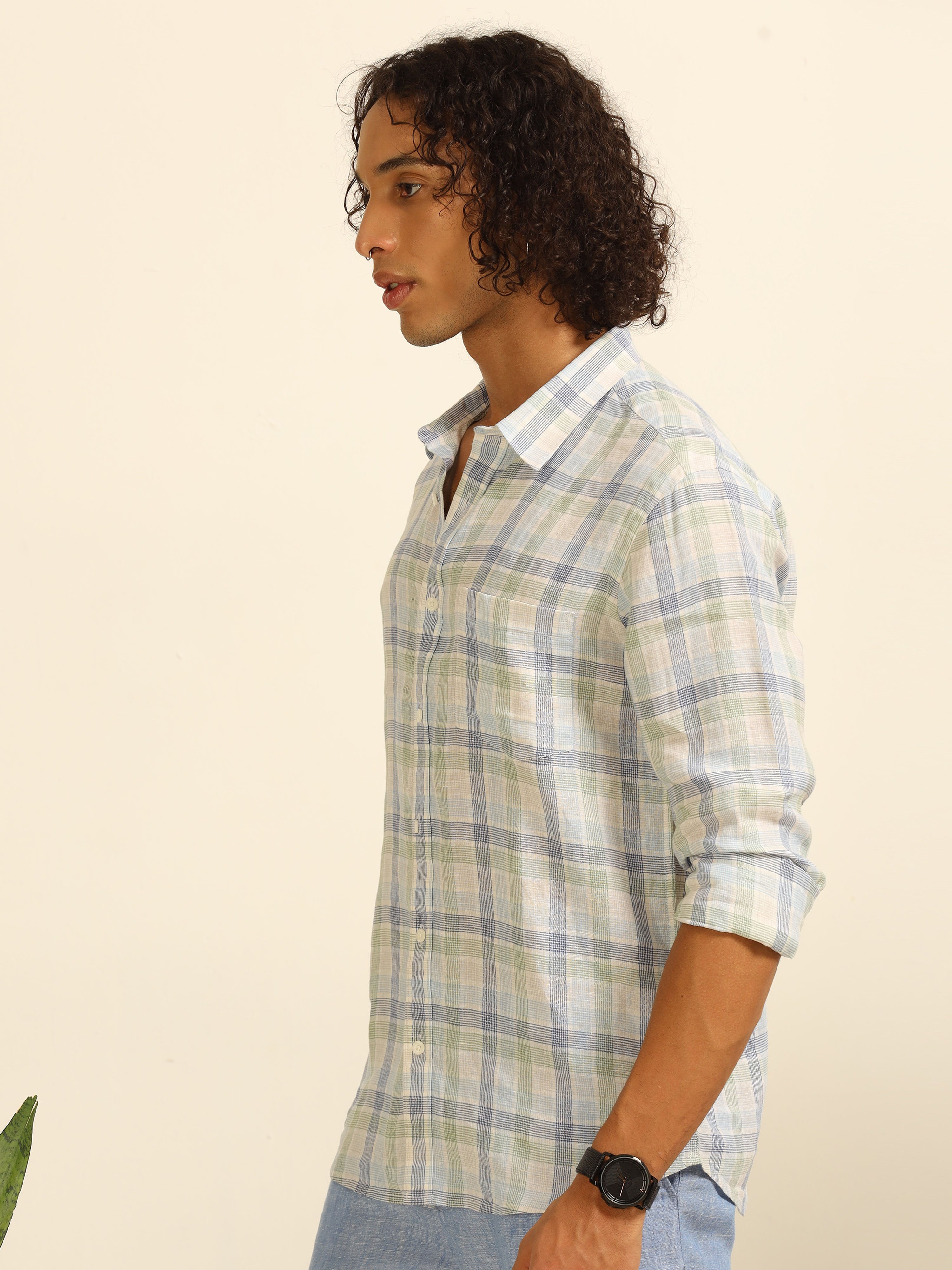 Cloud line 100% linen shirt