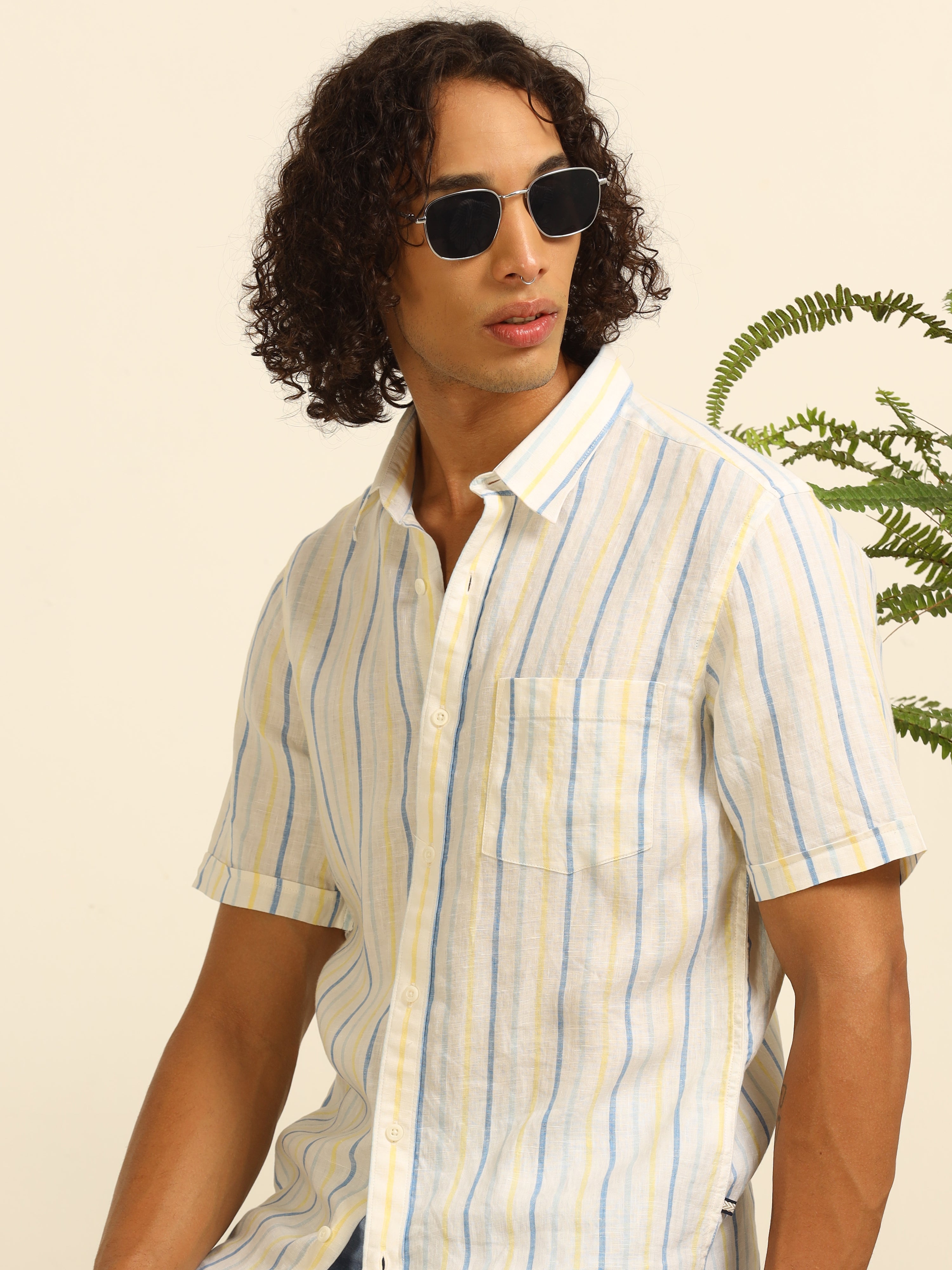 Chic Stripes 100% linen shirts