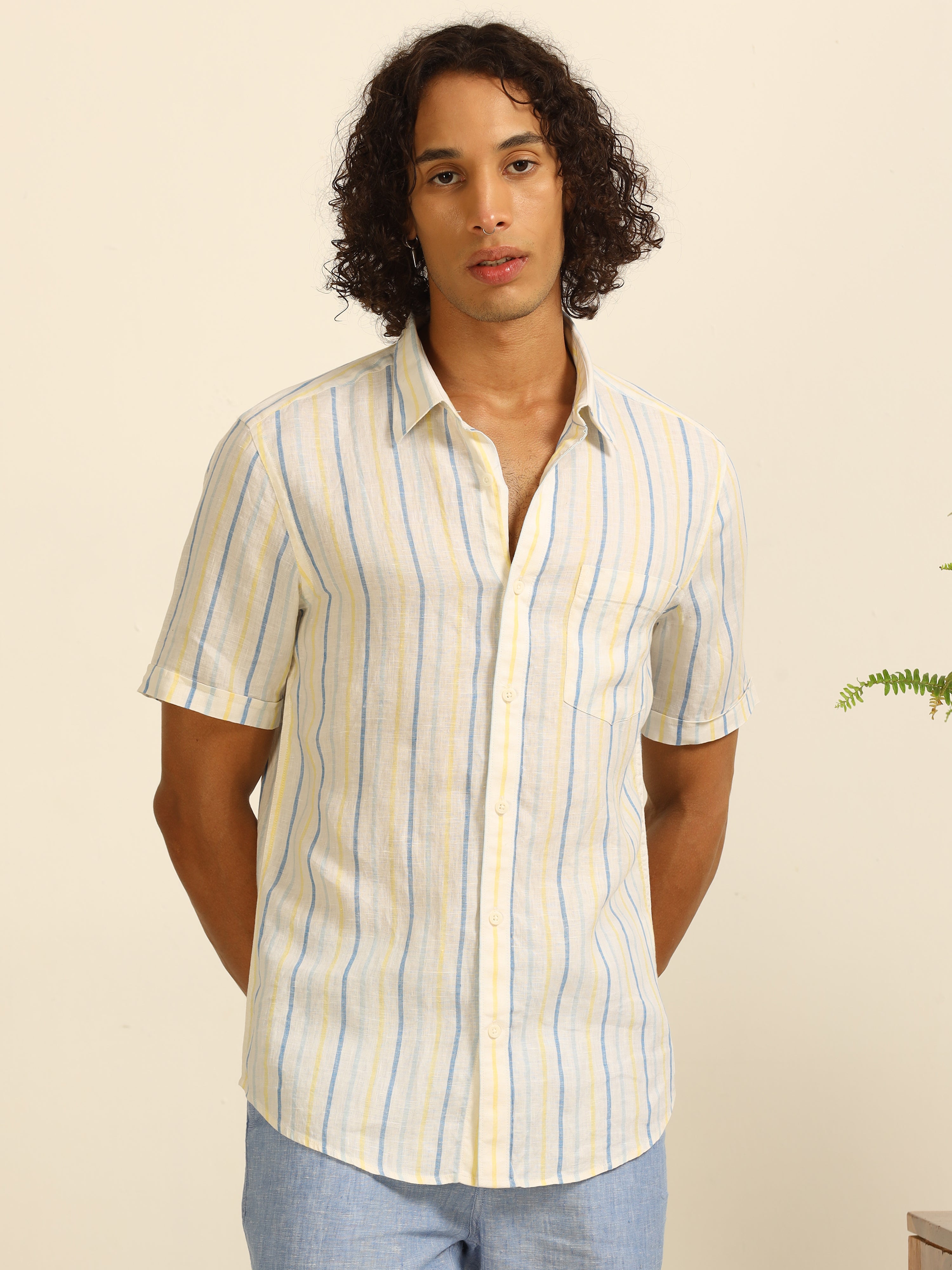 Chic Stripes 100% linen shirts