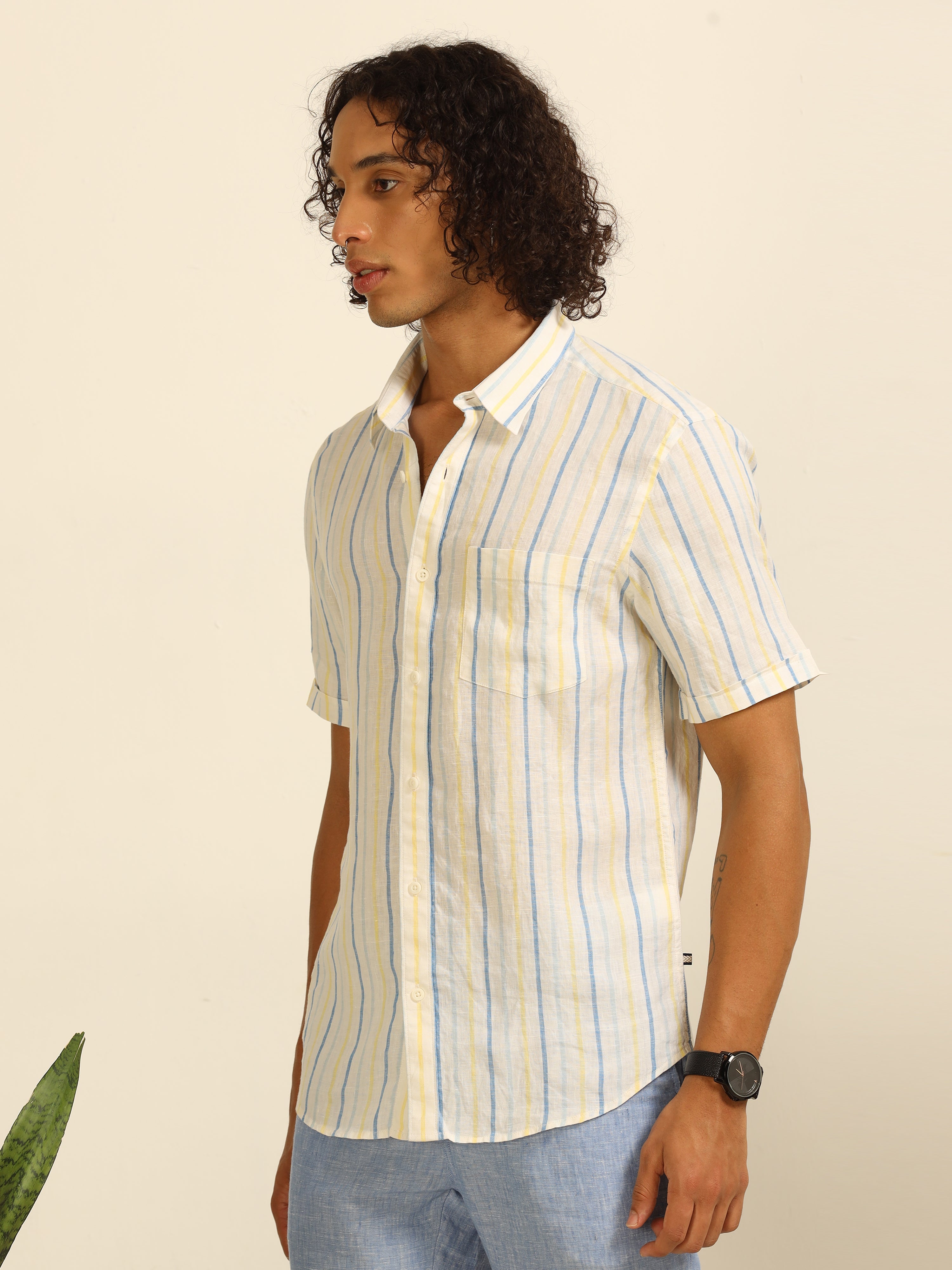 Chic Stripes 100% linen shirts