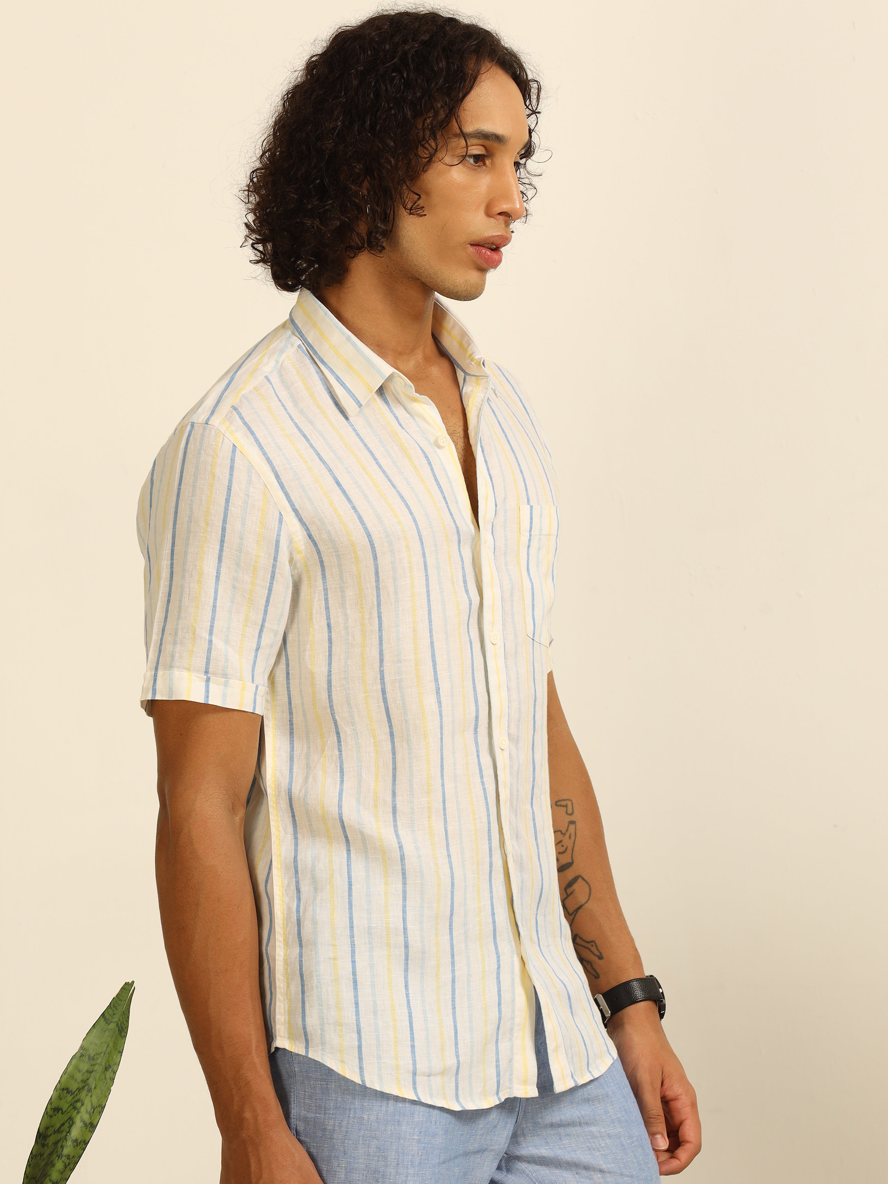 Chic Stripes 100% linen shirts